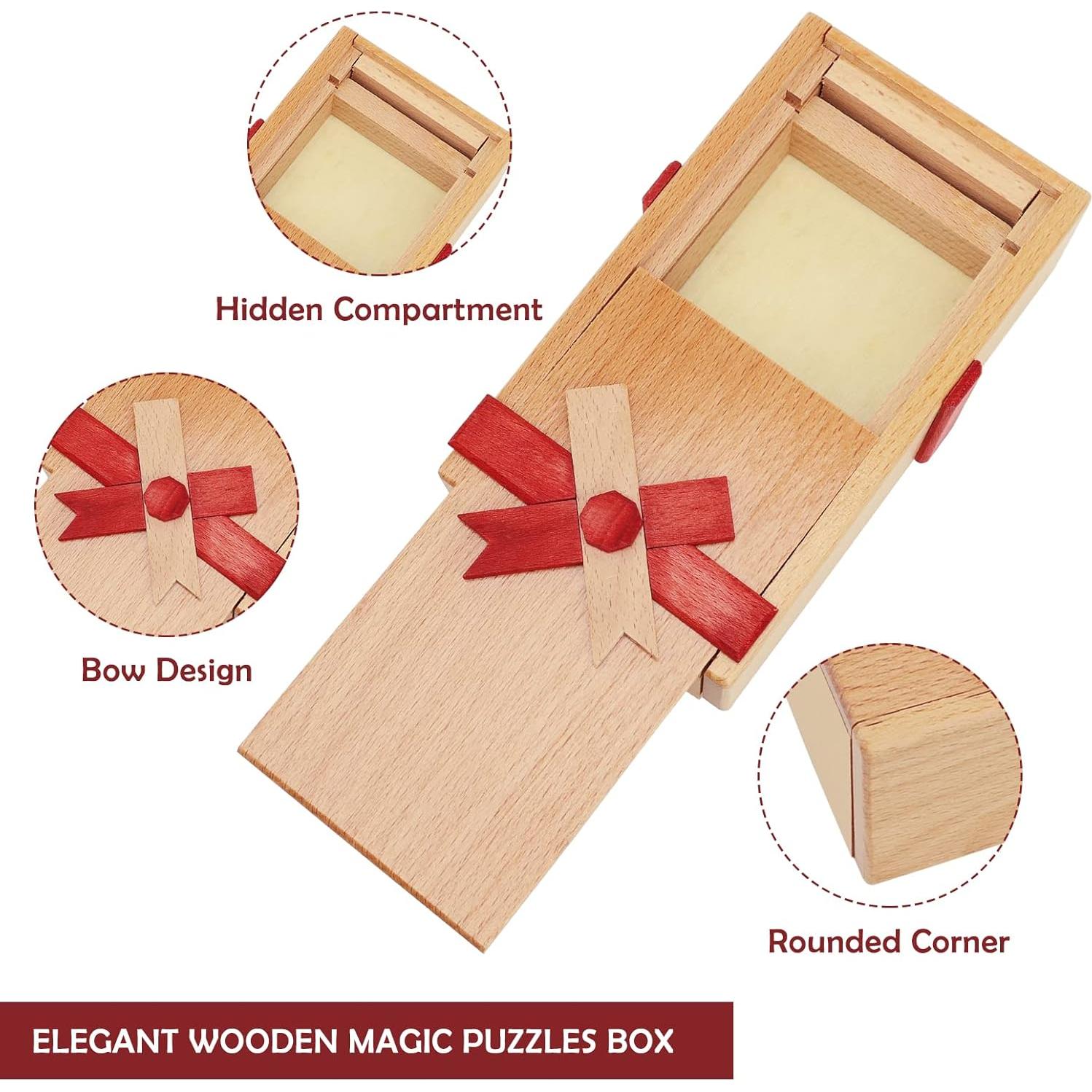 Caja de Rompecabezas Madera EEOCWF con Compartimento Secreto