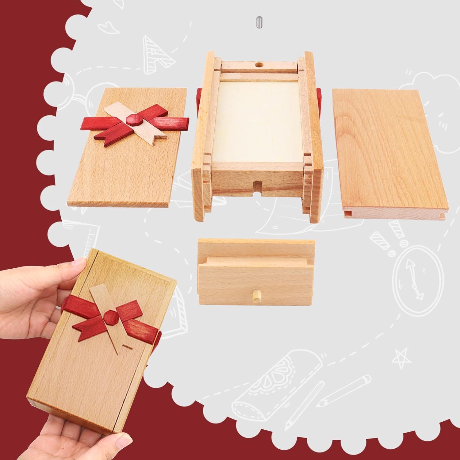 Caja de Rompecabezas Madera EEOCWF con Compartimento Secreto