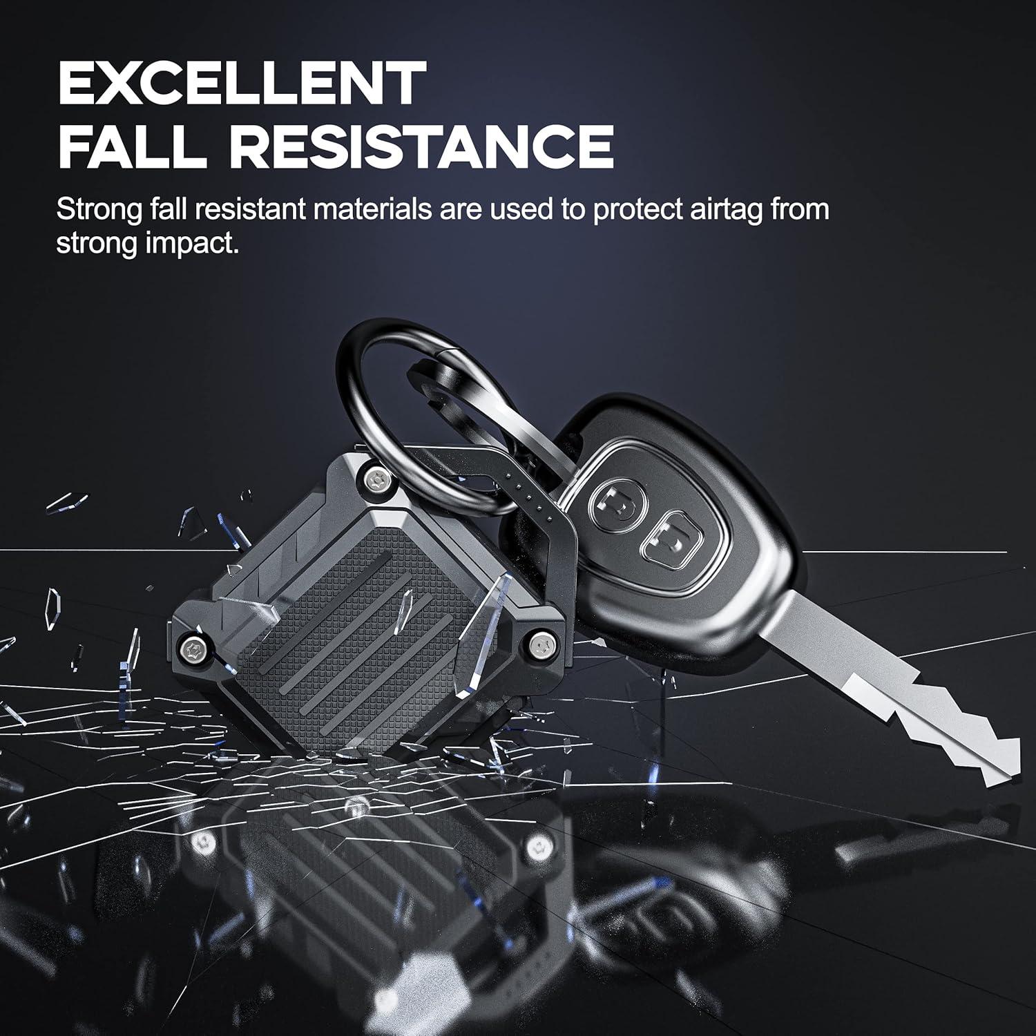 DOVICK Funda Impermeable para Airtag 4 Pack Antigolpes