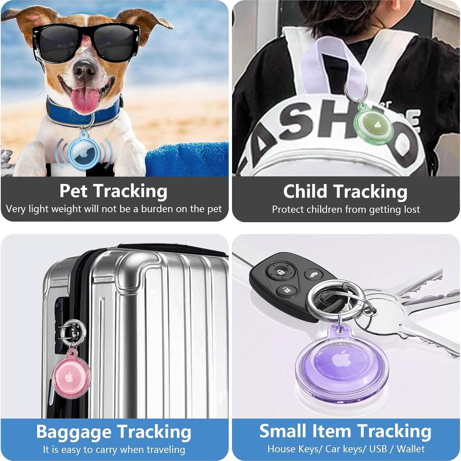 Paquete de 4 Soportes Galafoki para Apple AirTag - Impermeables