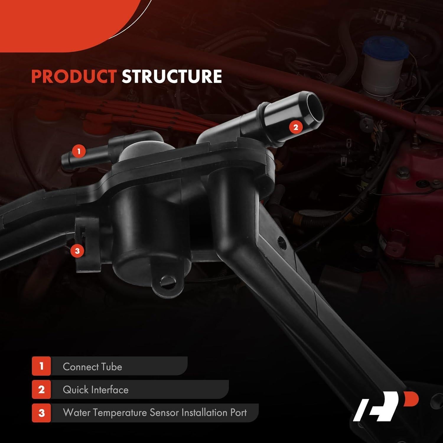 Carcasa de Termostato A-Premium para Volkswagen y Audi