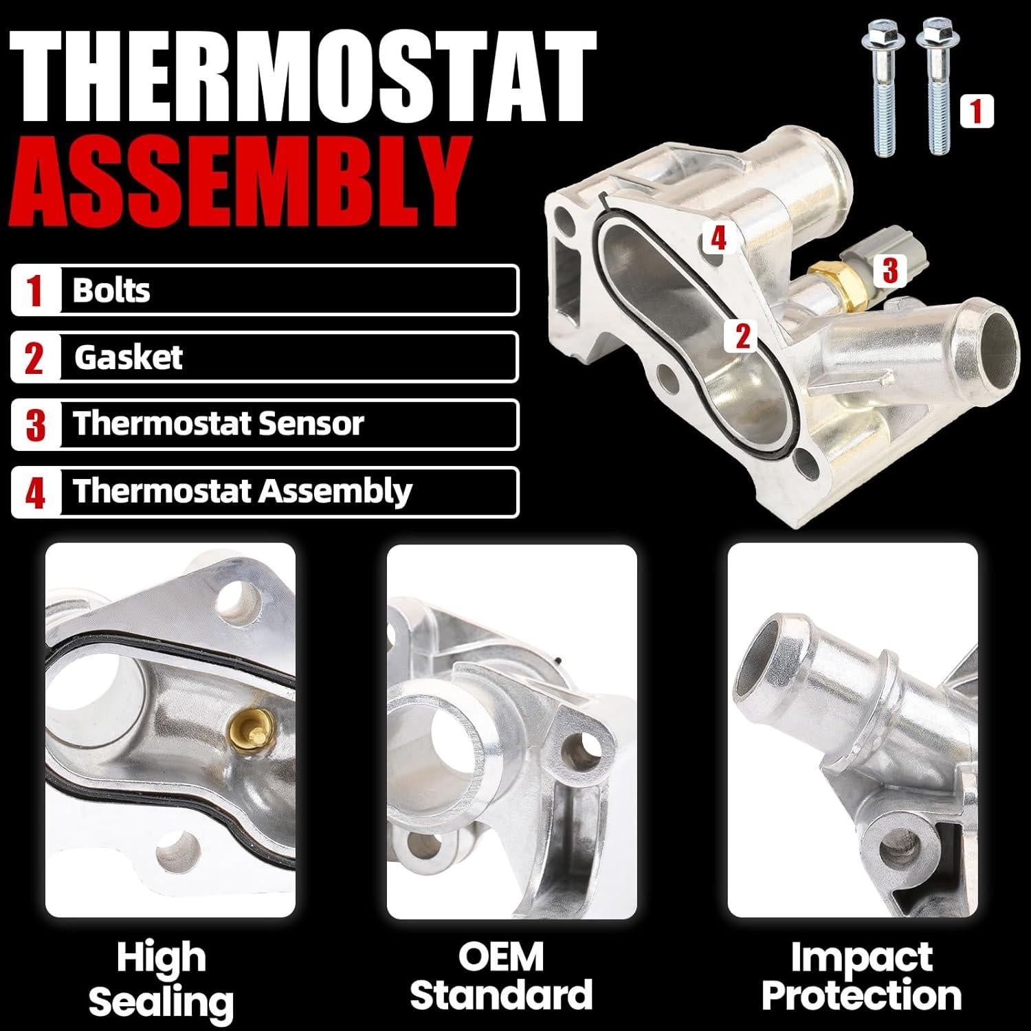 Conjunto Termostato Refrigerante MITZONE Aluminio Ford Fiesta 2011-2019