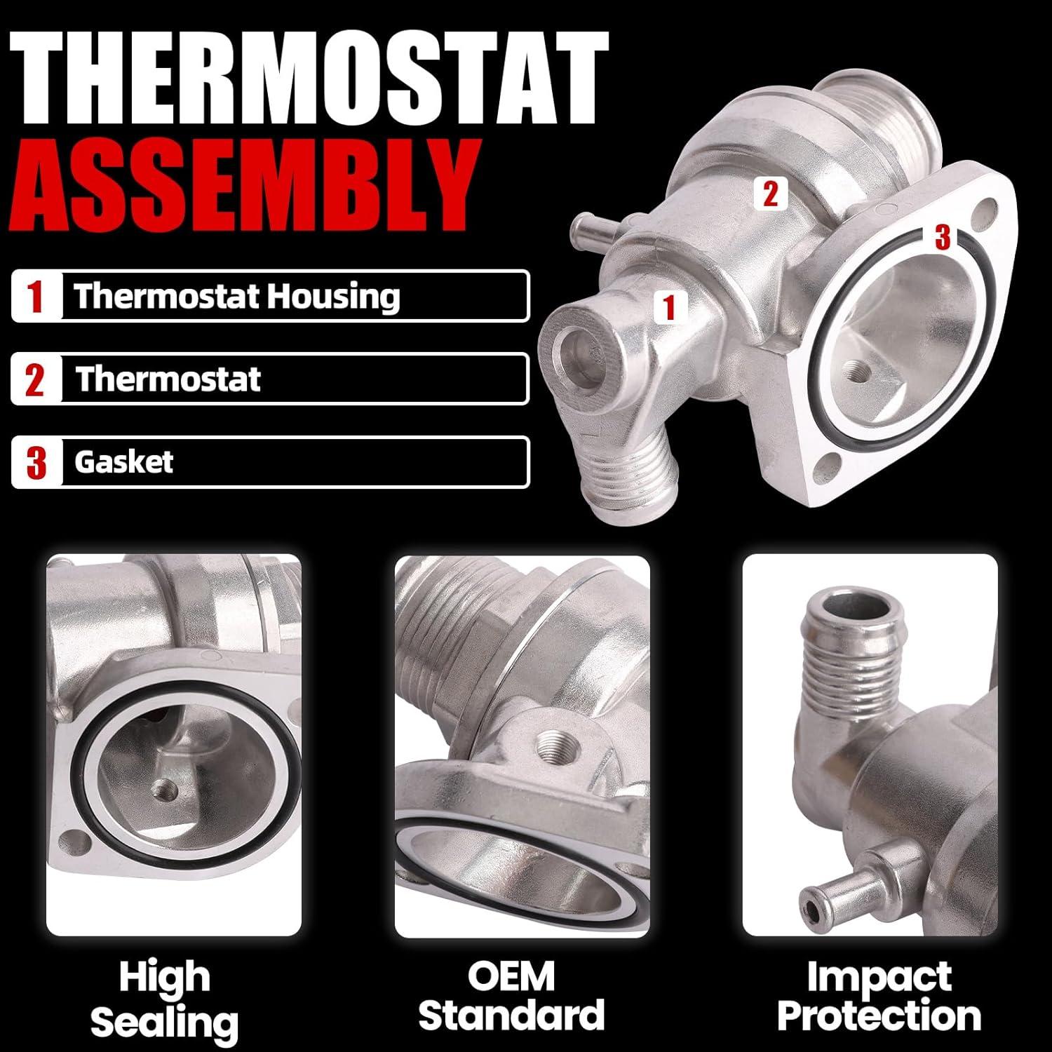 Conjunto de Carcasa de Termostato MITZONE 1.8L 2.4L 2.5L Aluminio