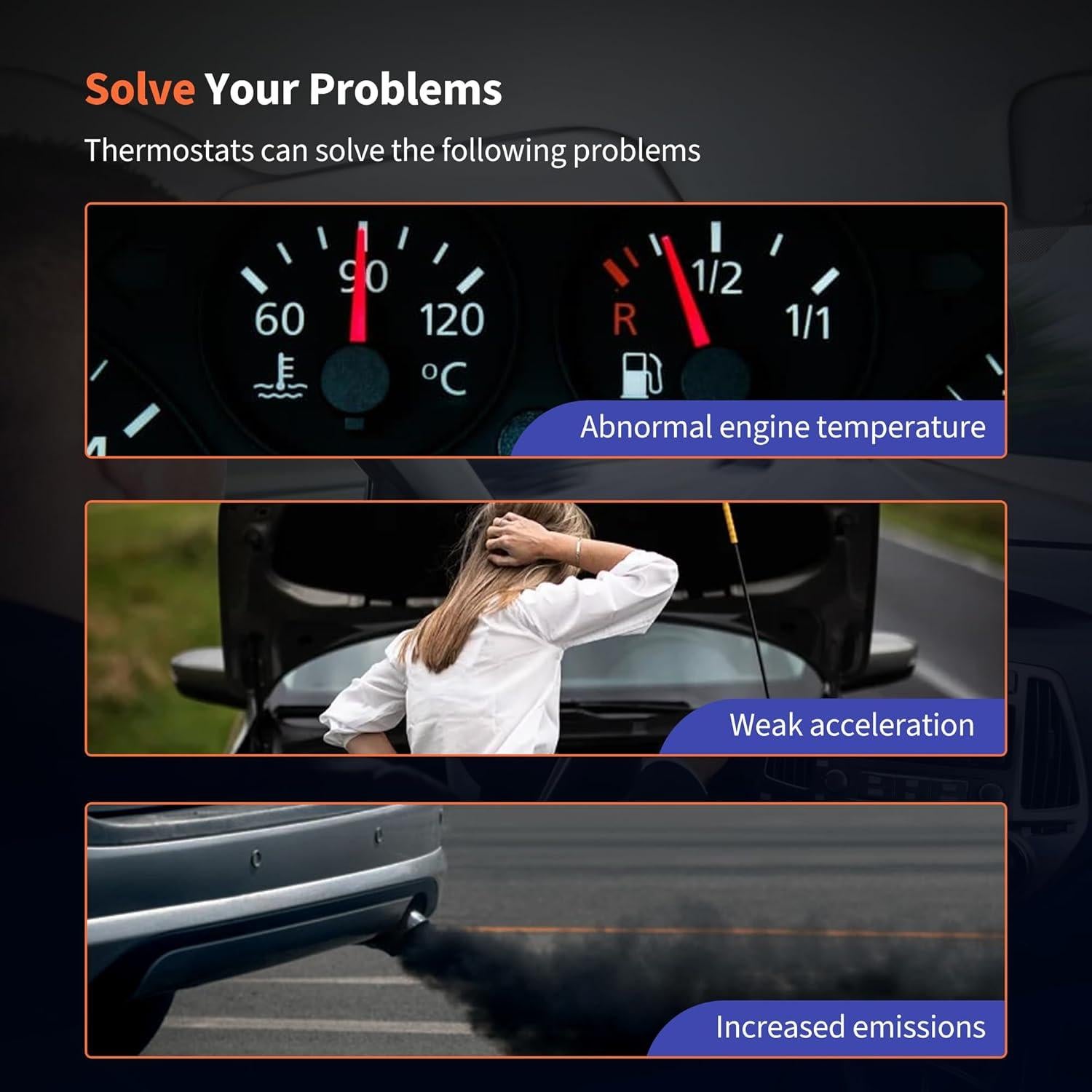 Termostato de Refrigerante HiSport 461-180 para Buick y Chevy