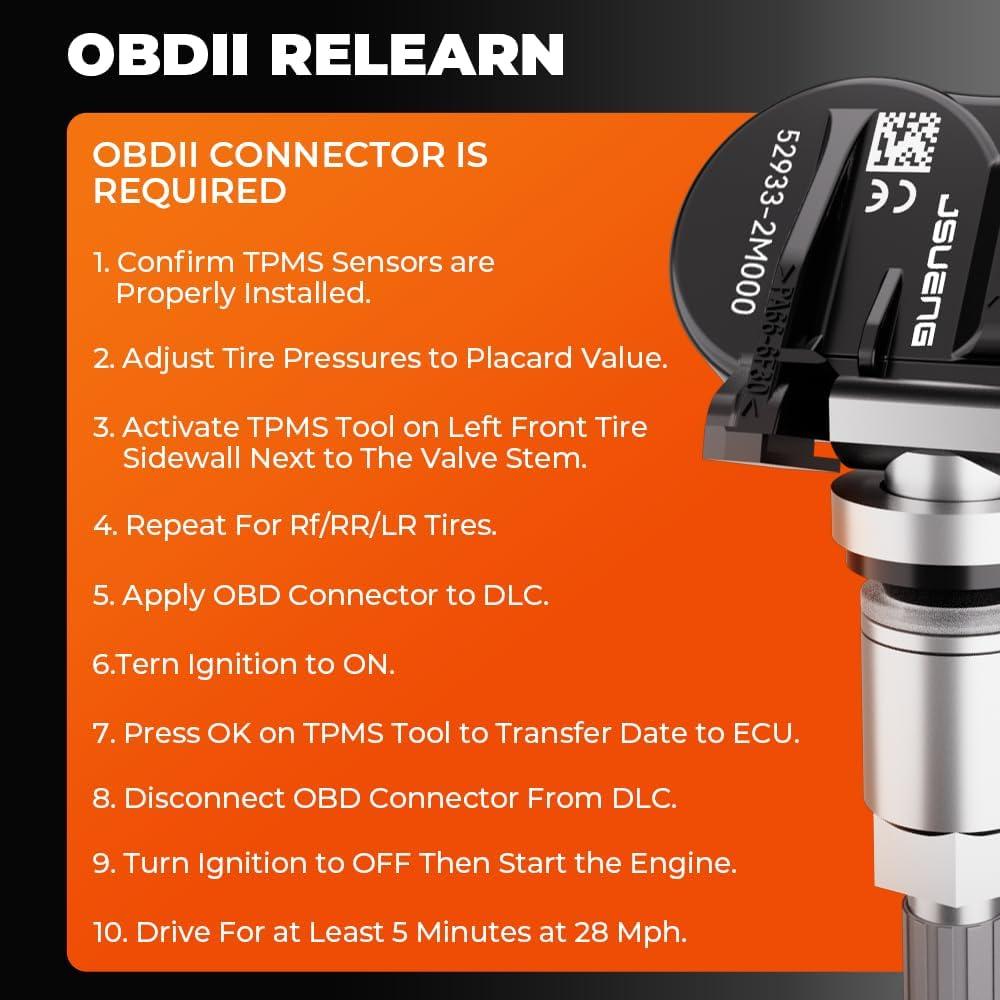 Sensor TPMS Jsueng para Hyundai y Kia - 4 Pack