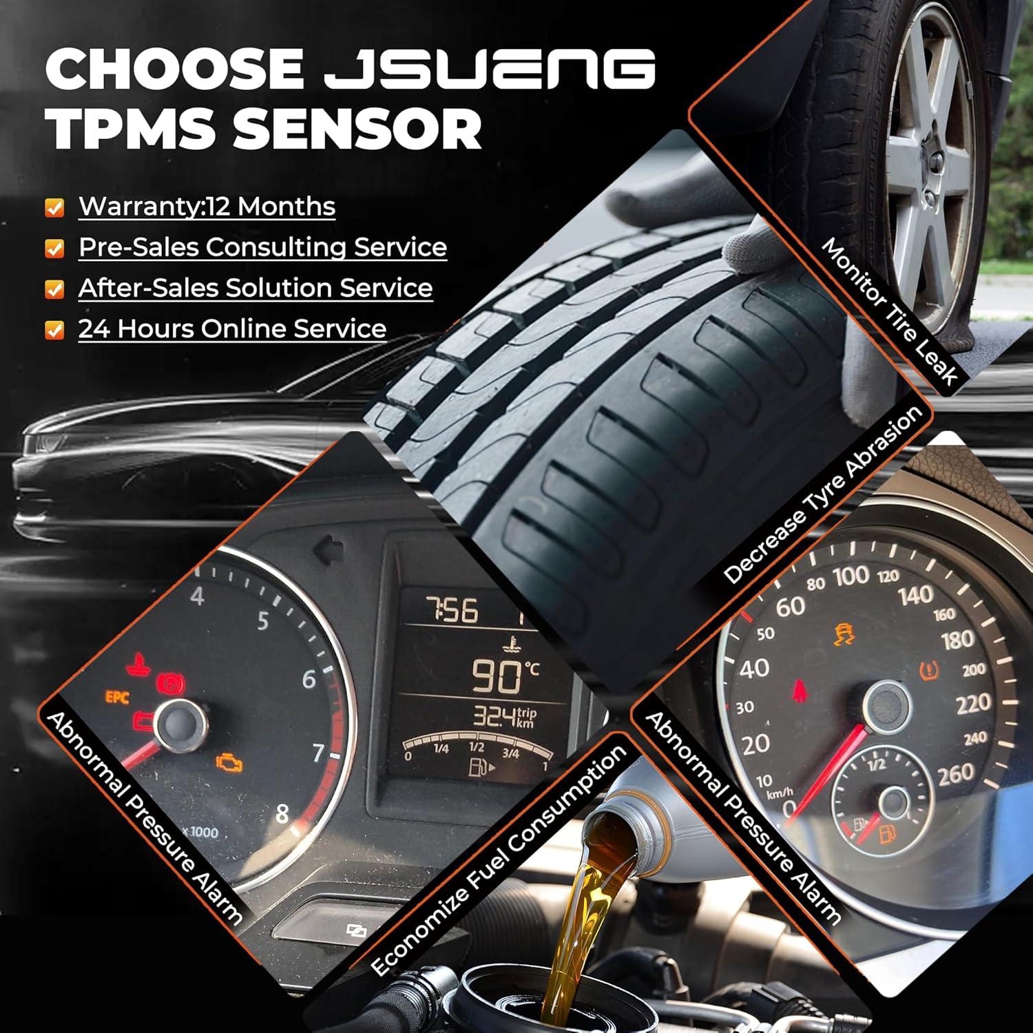 Sensor TPMS Jsueng para Hyundai y Kia - 4 Pack