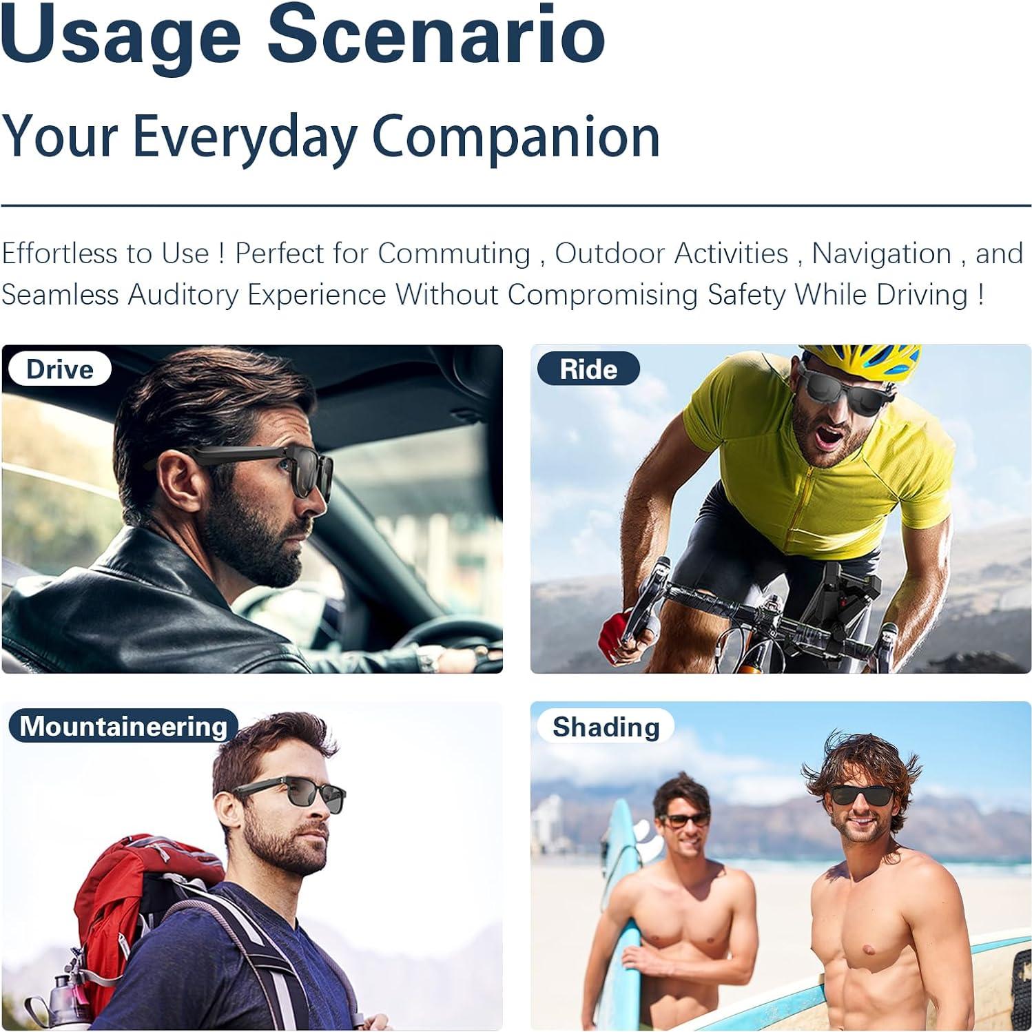 Gafas Inteligentes Fostex Bluetooth con Lentes Anti-Luz Azul