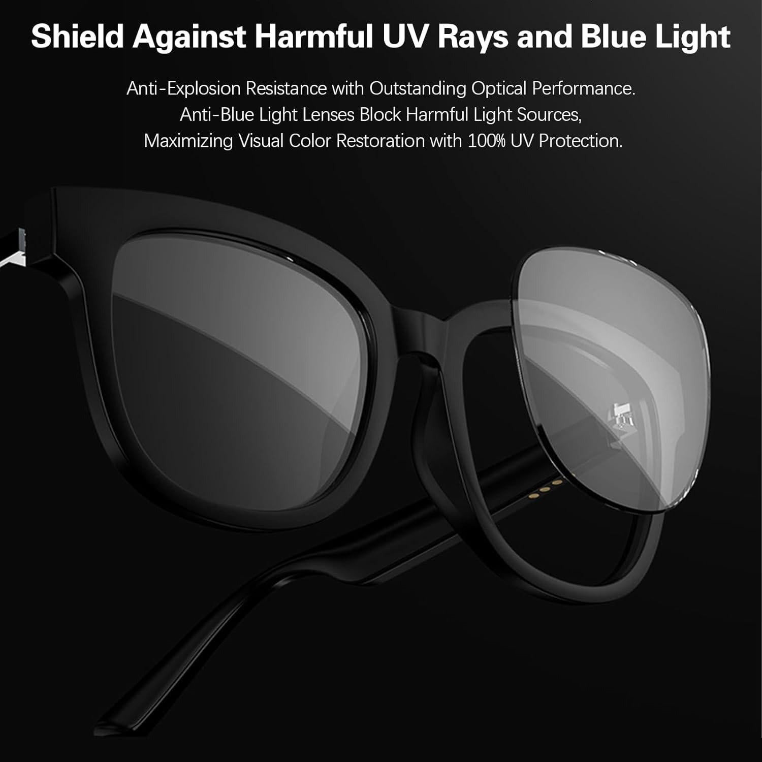 Gafas Inteligentes Fostex Bluetooth con Lentes Anti-Luz Azul