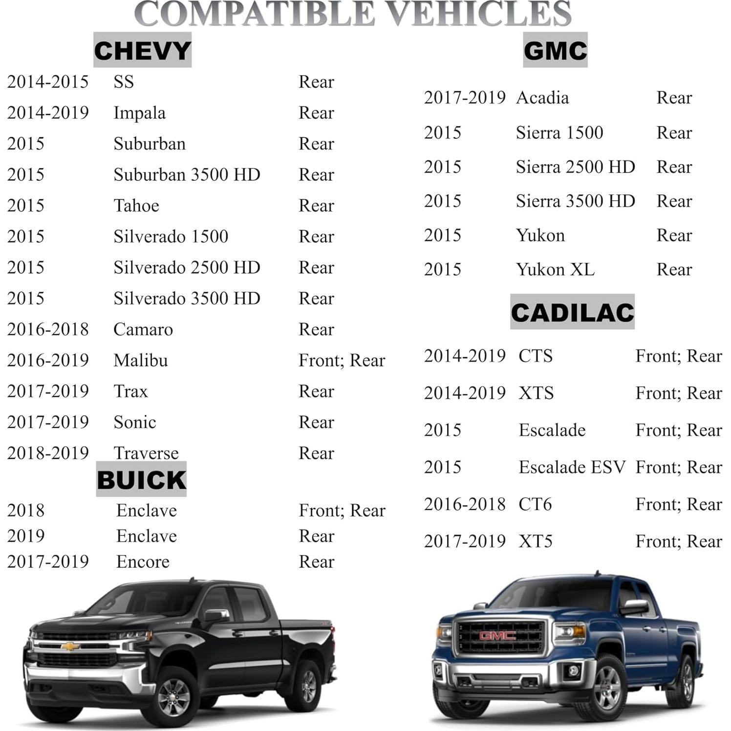 Sensor de Estacionamiento PANNUOSCS OE# 2014-2019 Chevy Cadillac