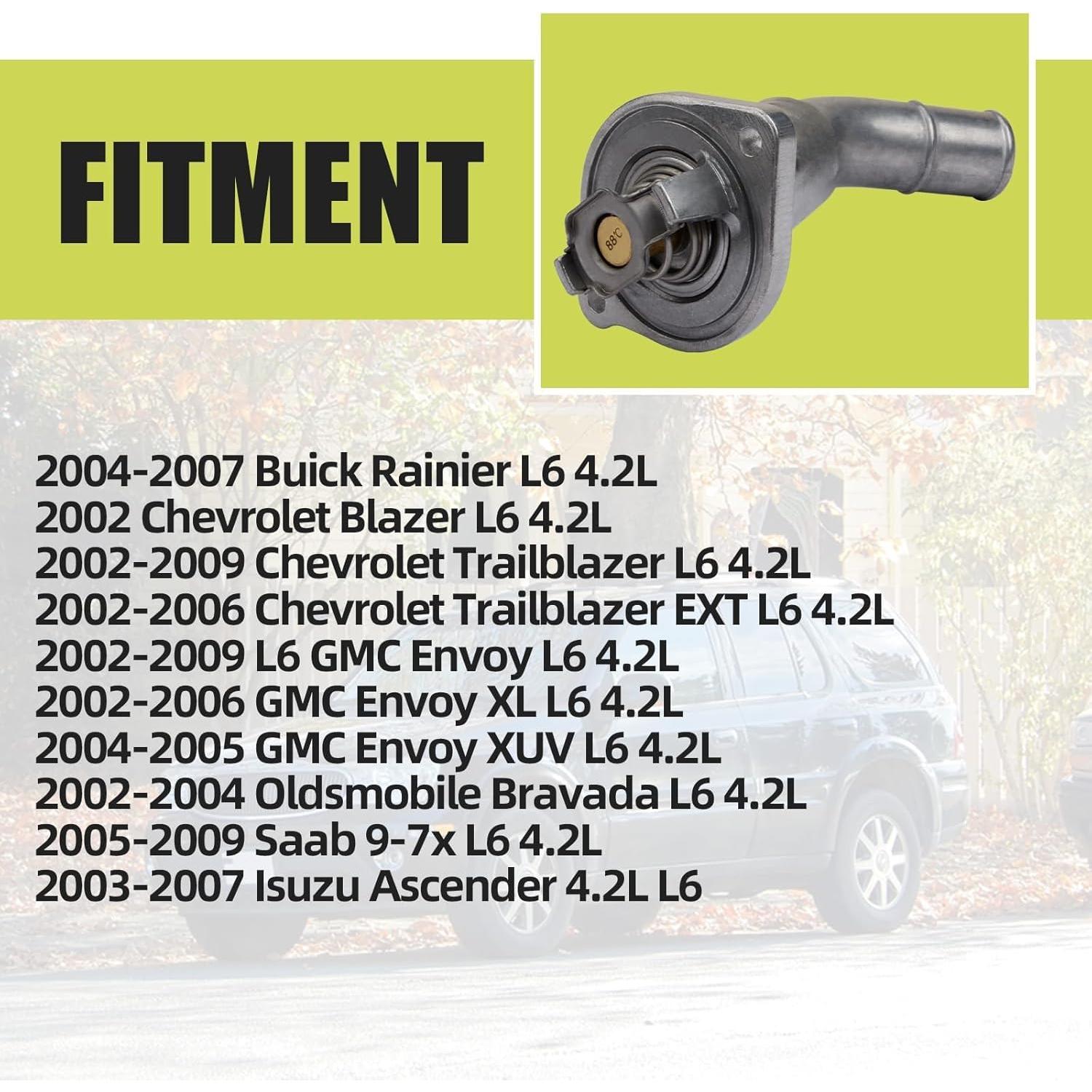 Conjunto Termostato Refrigerante Mocar7 4.2L L6 Compatible GMC/Isuzu