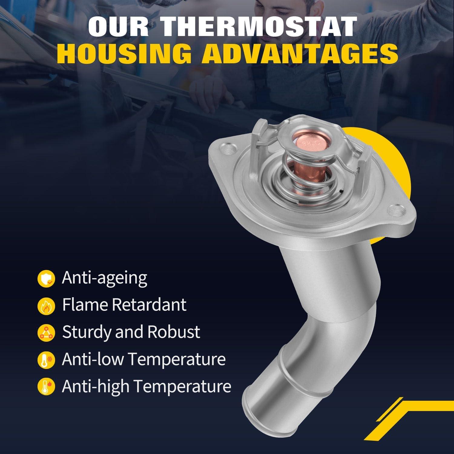 Carcasa de Termostato OCPTY para Chevy Trailblazer 2002-2009