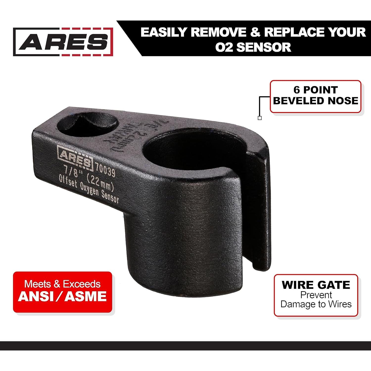 Socket de Sensor de Oxígeno Desplazado ARES 70039 3/8" (22mm)