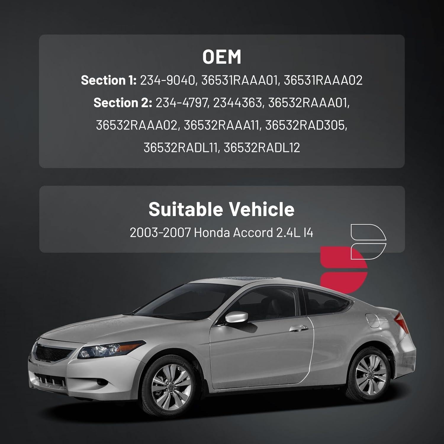 Sensor de Oxígeno BDFHYK O2 Upstream Honda Accord 2.4L 2003-2007