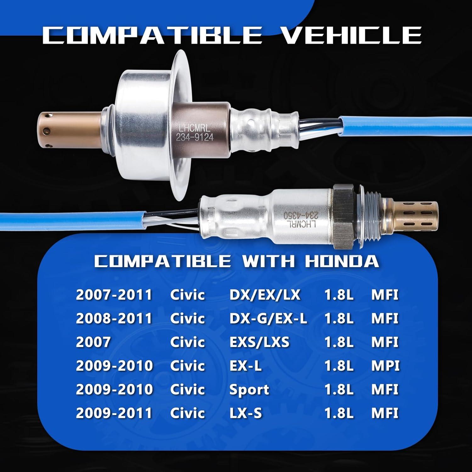 Sensores de Oxígeno LHCMRL 234-9124 234-4350 para Honda Civic 1.8L