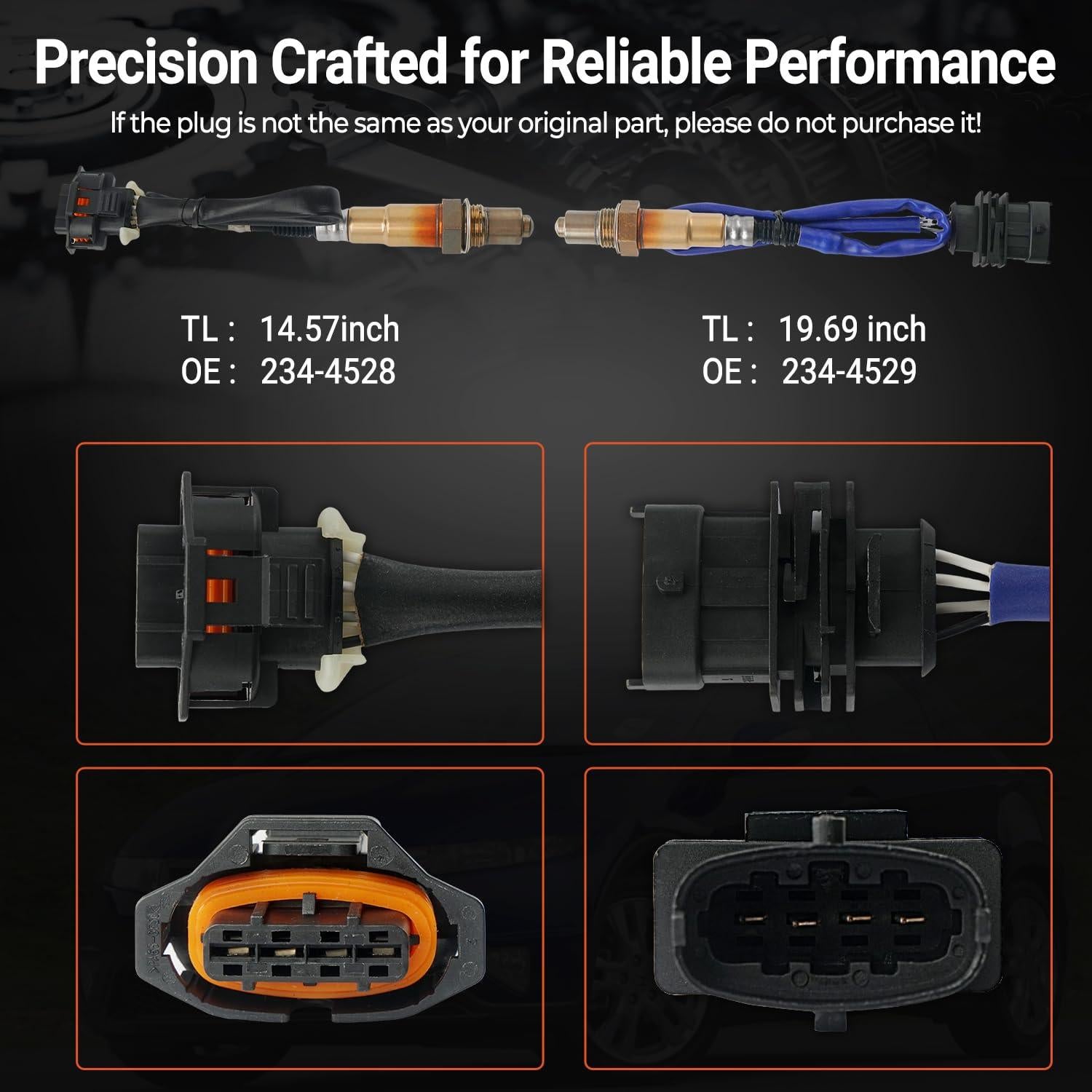 Sensor de Oxígeno BELKEBIR 234-4528 234-4529 para Chevy 1.4L