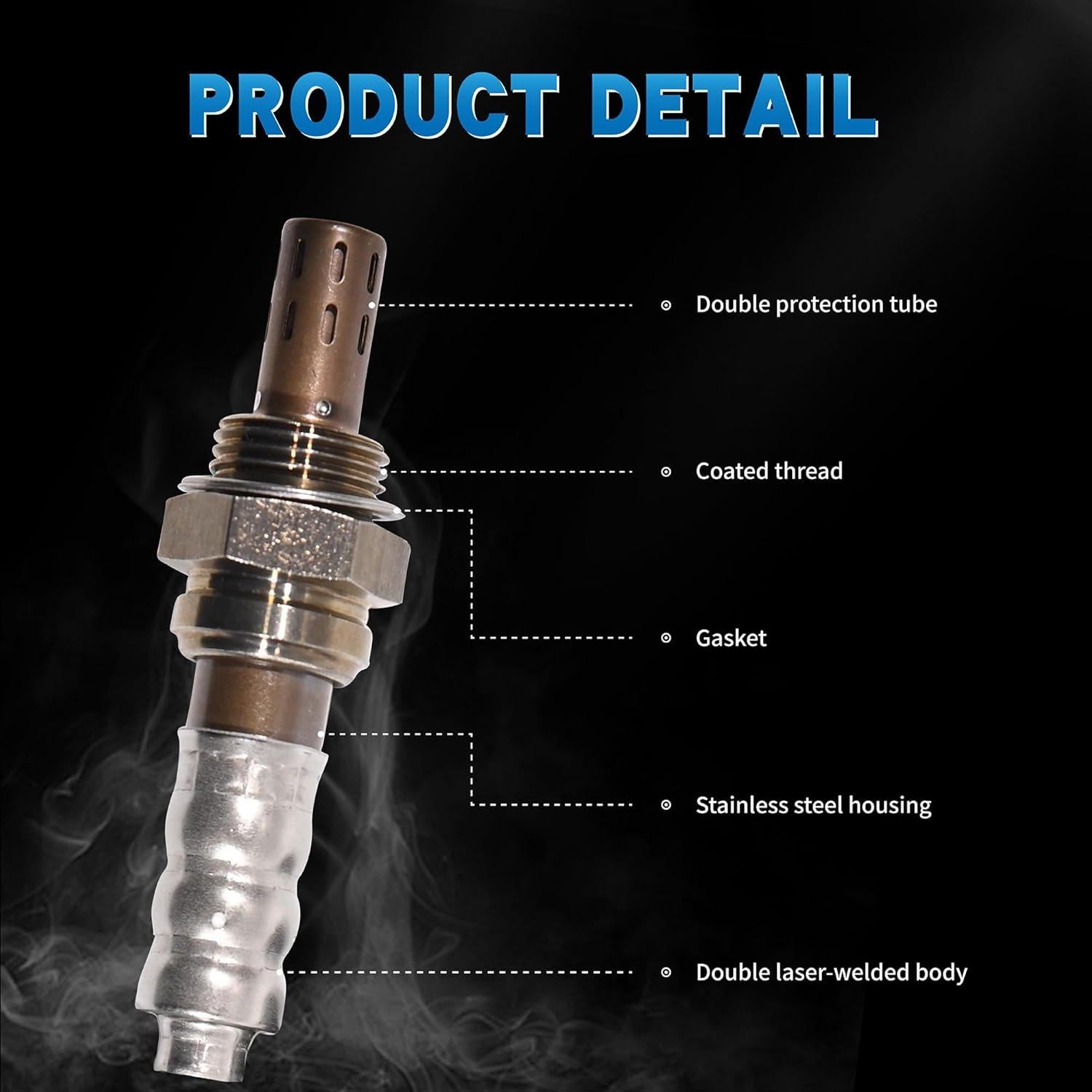 Sensor de Oxígeno MLKAHIC 17014 Compatible Audi Volkswagen - Juego de 2