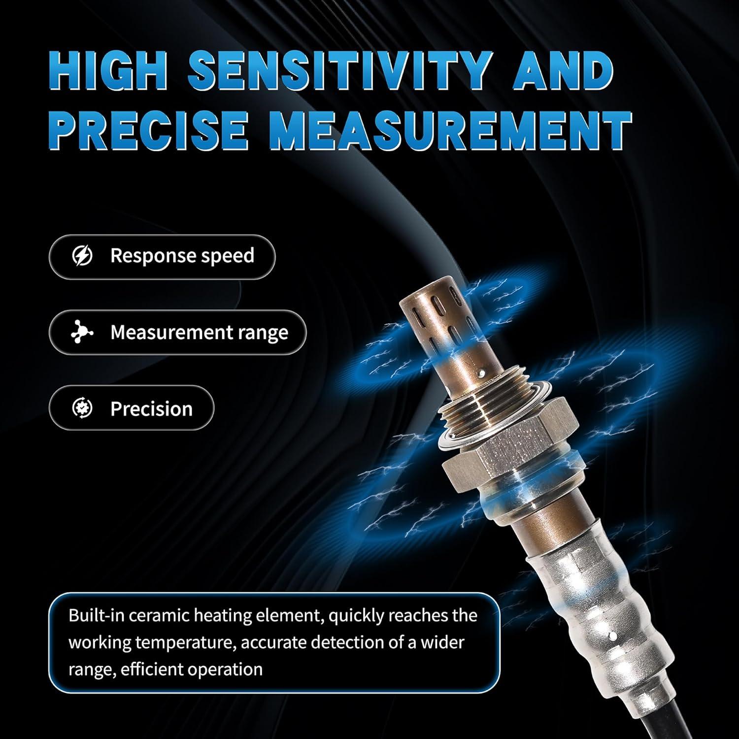 Sensor de Oxígeno MLKAHIC 17014 Compatible Audi Volkswagen - Juego de 2