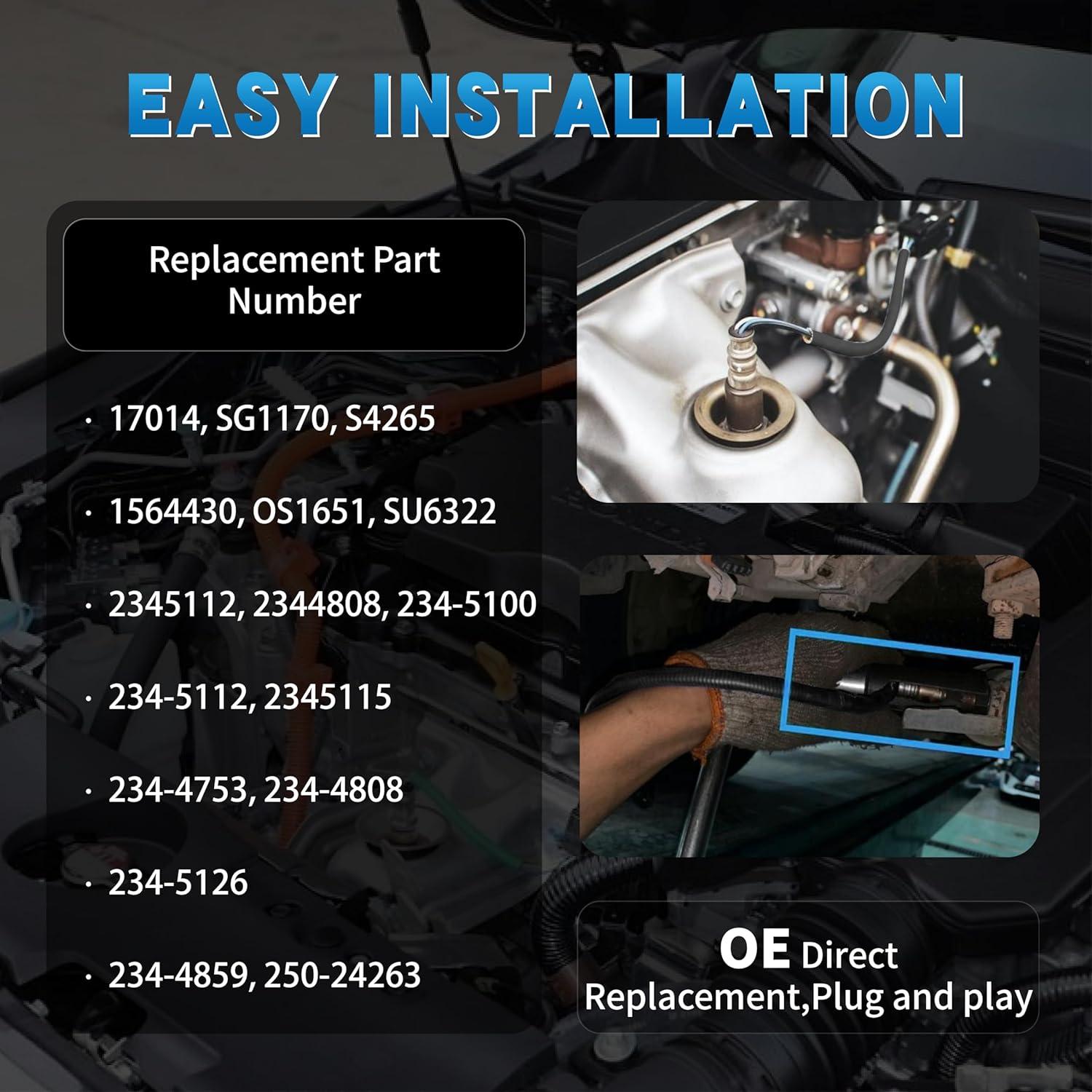 Sensor de Oxígeno MLKAHIC 17014 Compatible Audi Volkswagen - Juego de 2