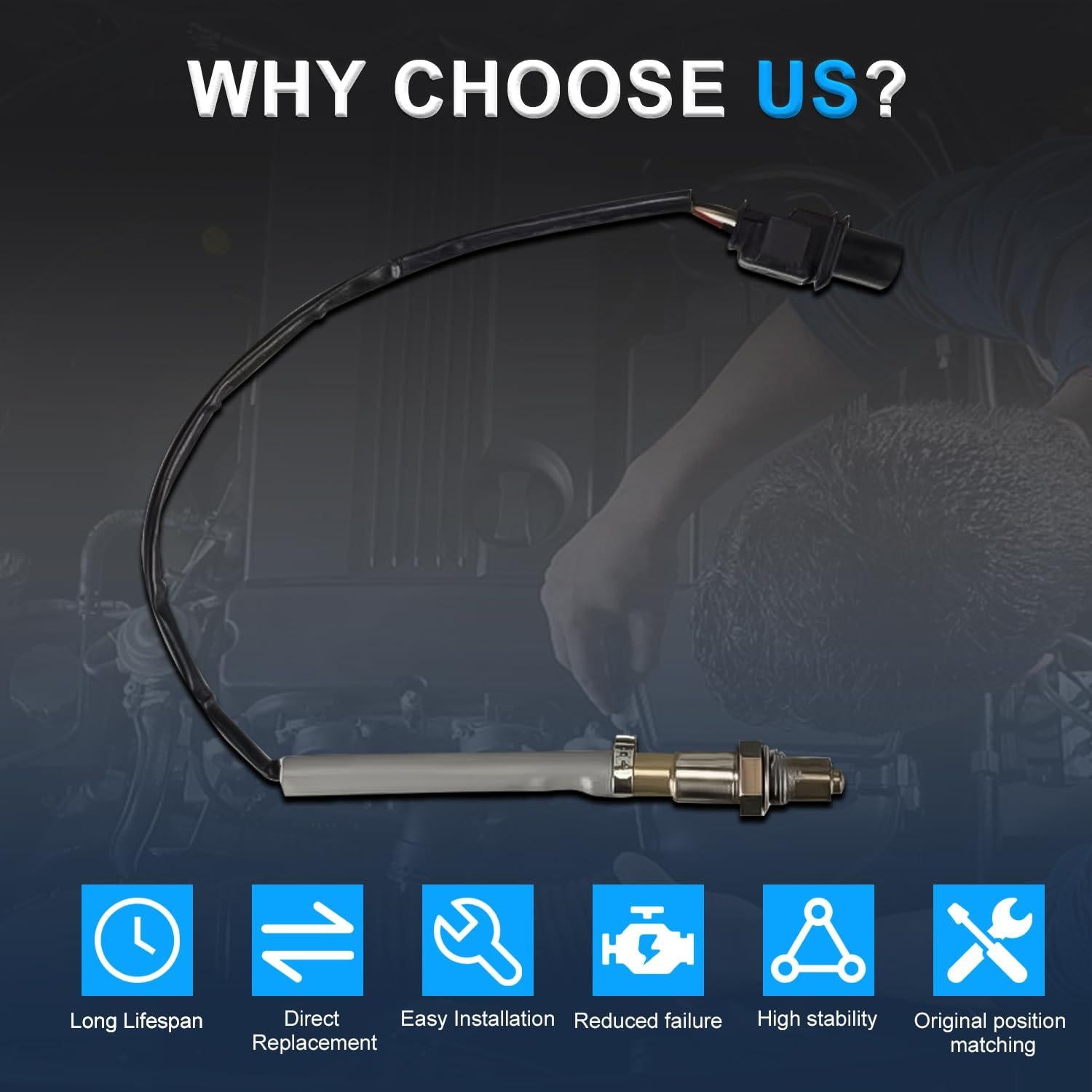 Sensor de Oxígeno O2 234-5107 RightParts para Ford, Audi, Kia