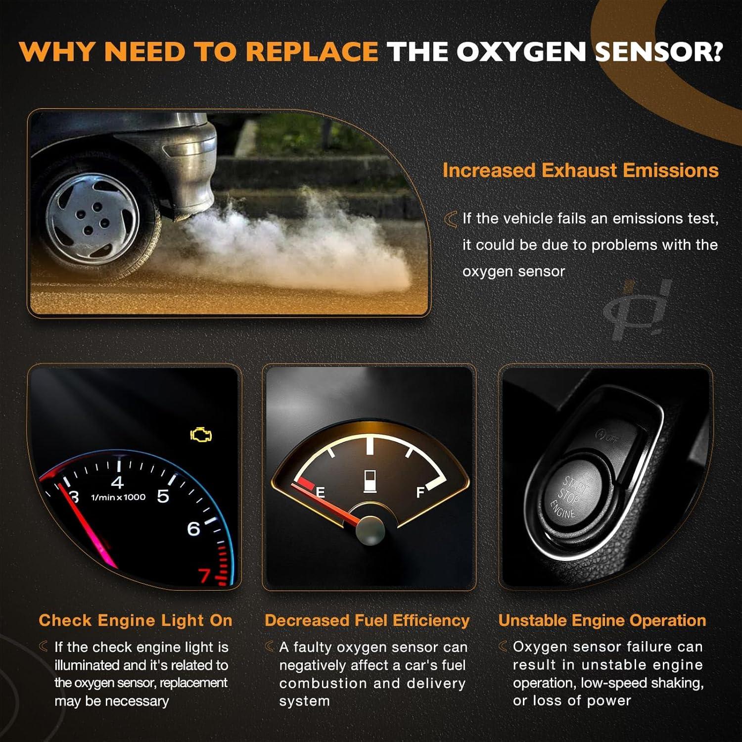 Sensor de Oxígeno O2 HQPASFY 4 Piezas Compatible 2003-2005