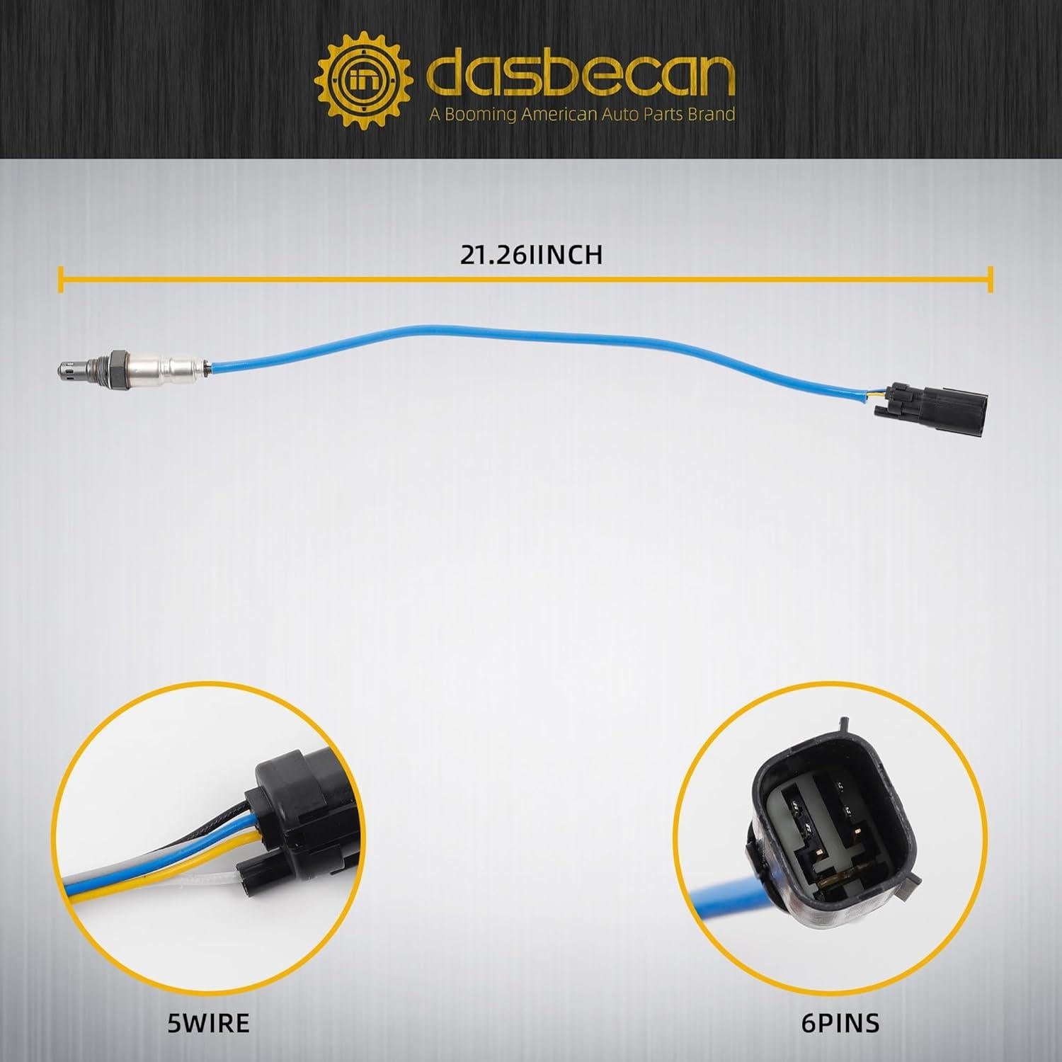 Sensor de Oxígeno O2 Dasbecan 234-5038 Compatible Ford