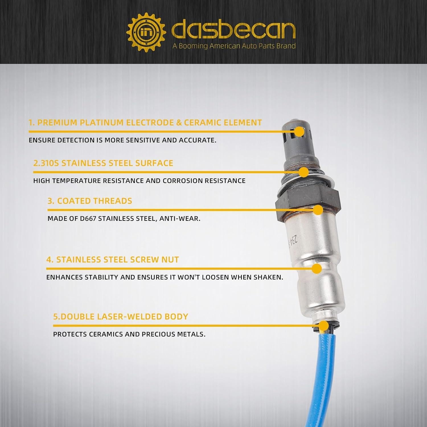 Sensor de Oxígeno O2 Dasbecan 234-5038 Compatible Ford