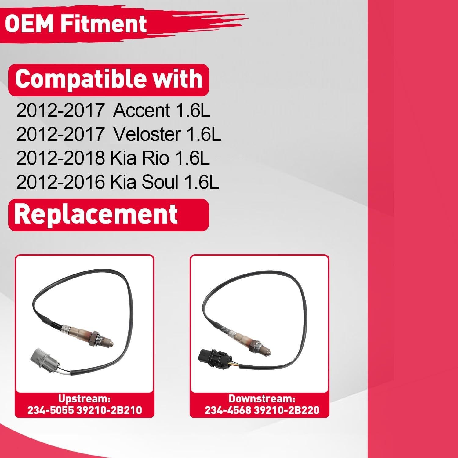 Sensores de Oxígeno XunDong 234-5055 234-4568 para Hyundai/Kia