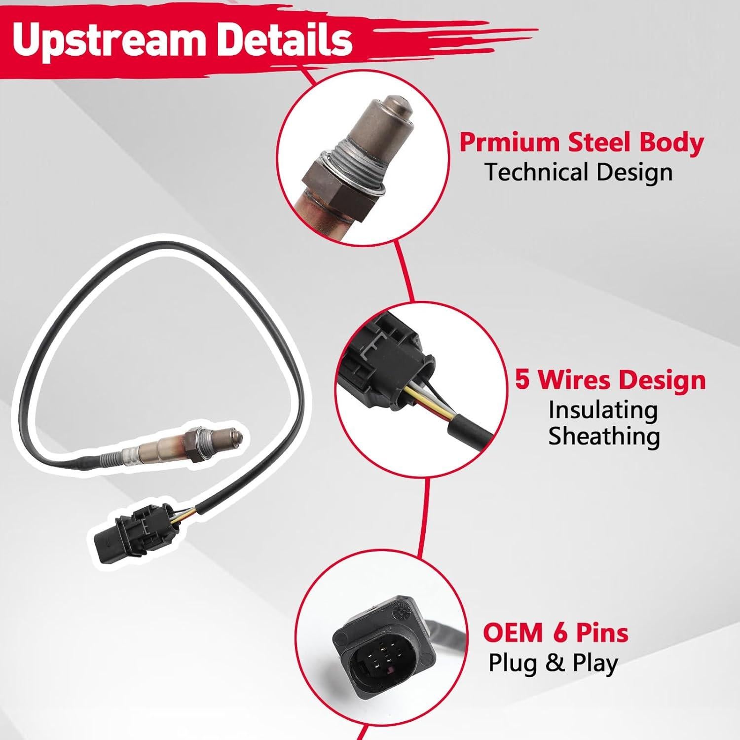 Sensores de Oxígeno XunDong 234-5055 234-4568 para Hyundai/Kia