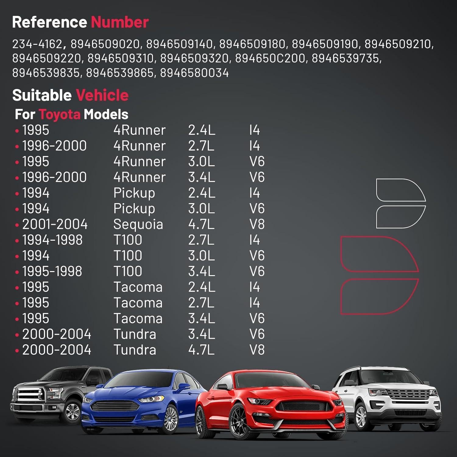 Sensor de Oxígeno BDFHYK Compatible Toyota 4Runner 1994-2004