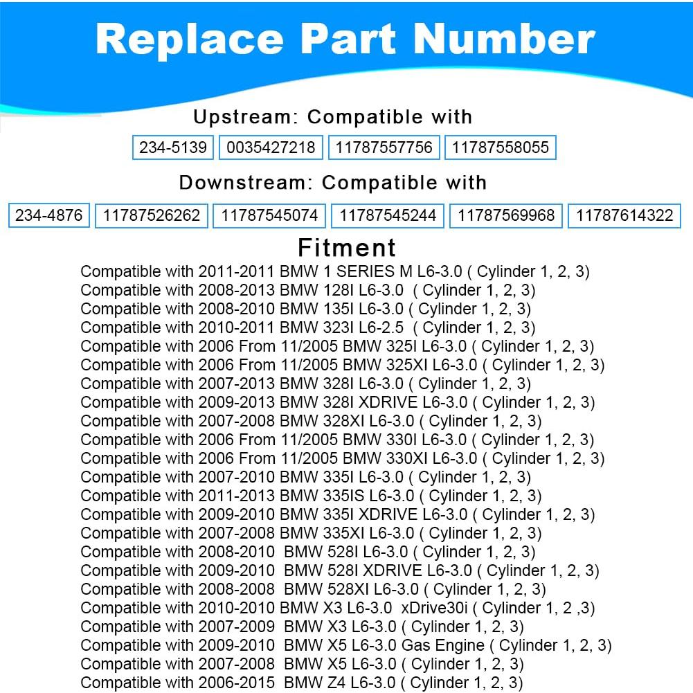 Sensor de Oxígeno O2 JDMON 2PCS Compatible BMW 2008-2013