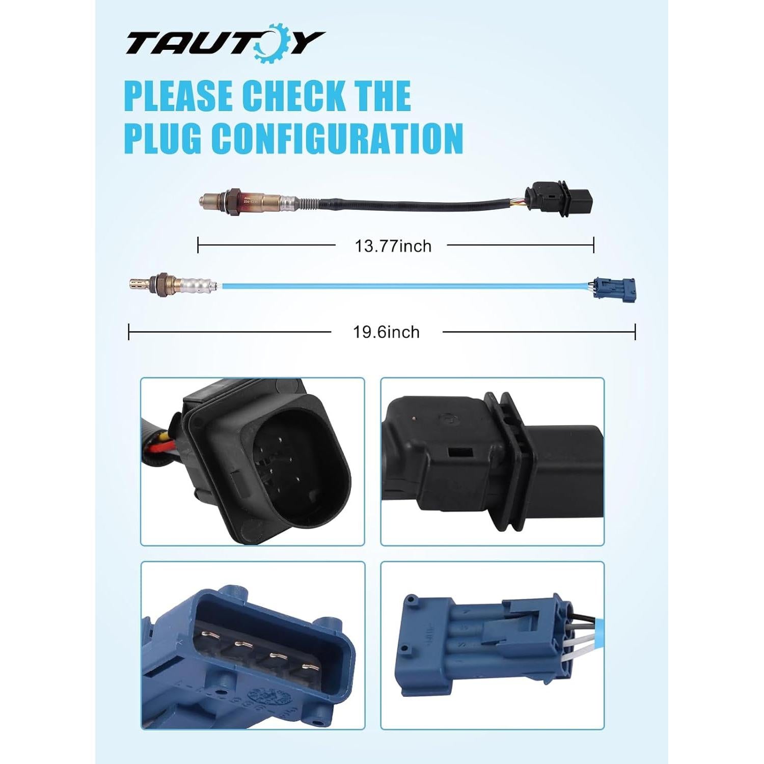 Sensor de Oxígeno O2 TAUTOY para Mini Cooper 2007-2010 2 Pcs