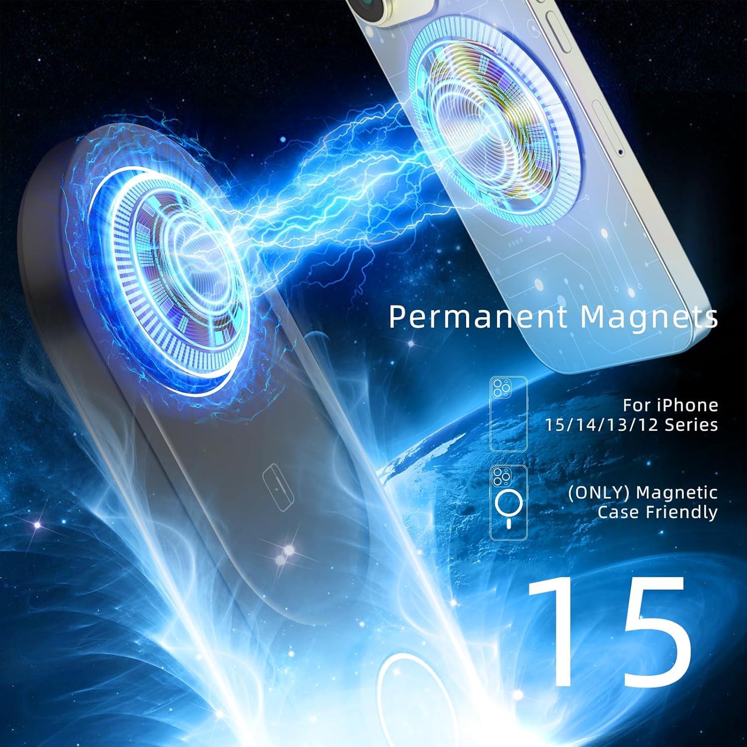 Cargador Inalámbrico 3 en 1 Moencase para iPhone y Apple Watch