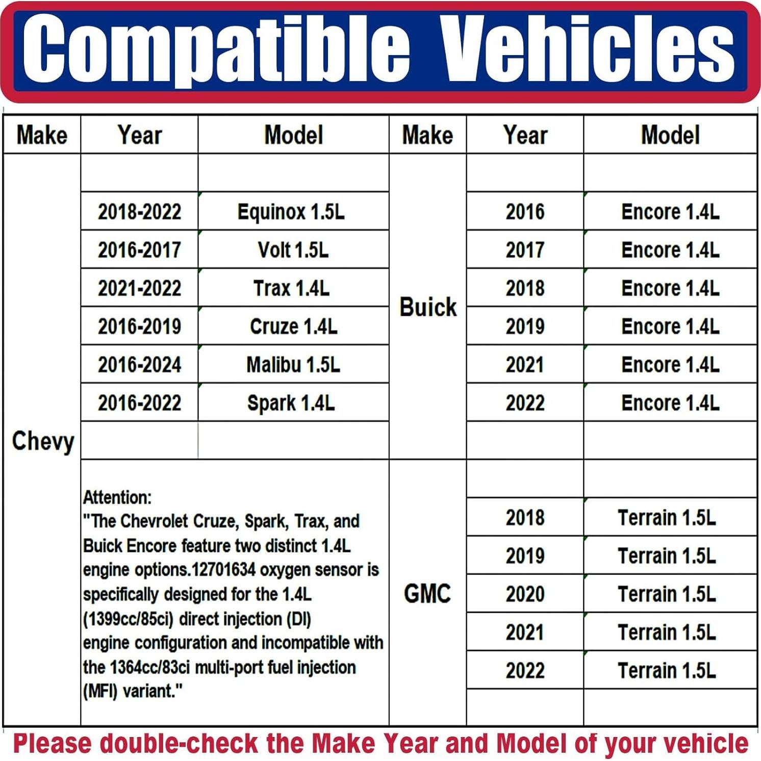 Sensor de Oxígeno O2 Athousliz 12701634 Compatible Chevy y GMC