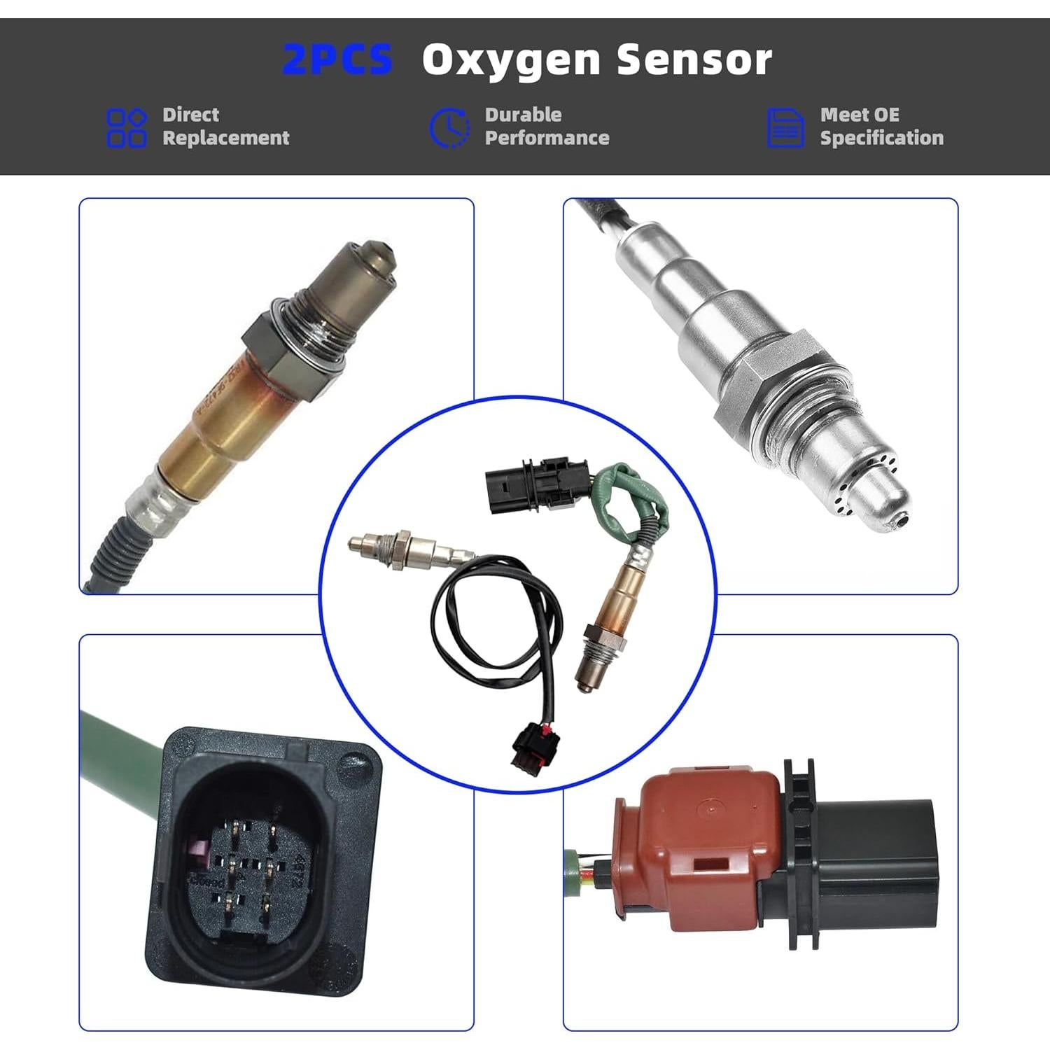 Sensor de Oxígeno 2PCS A-tnewb Compatible Ford Fusion 2014-2020