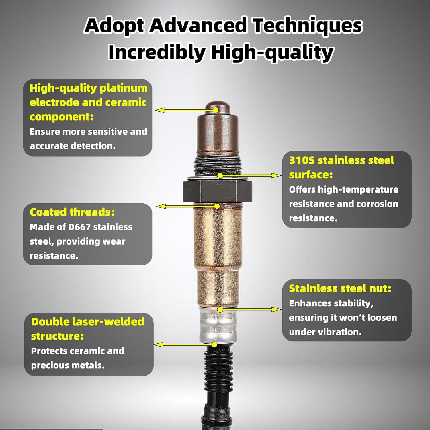 Sensor de Oxígeno 2PCS A-tnewb Compatible Ford Fusion 2014-2020
