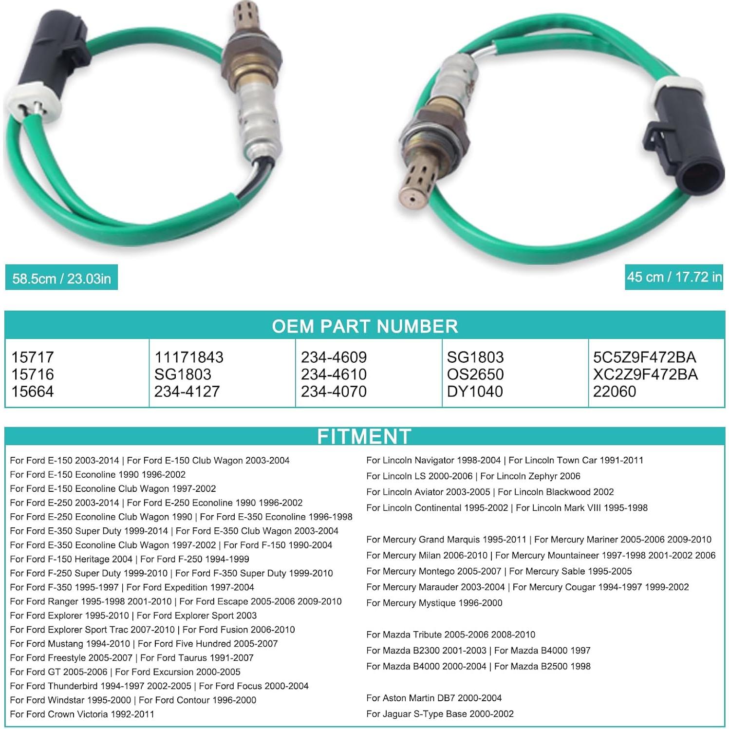 Sensor de Oxígeno AULINK 4 PCS para Ford y Mazda
