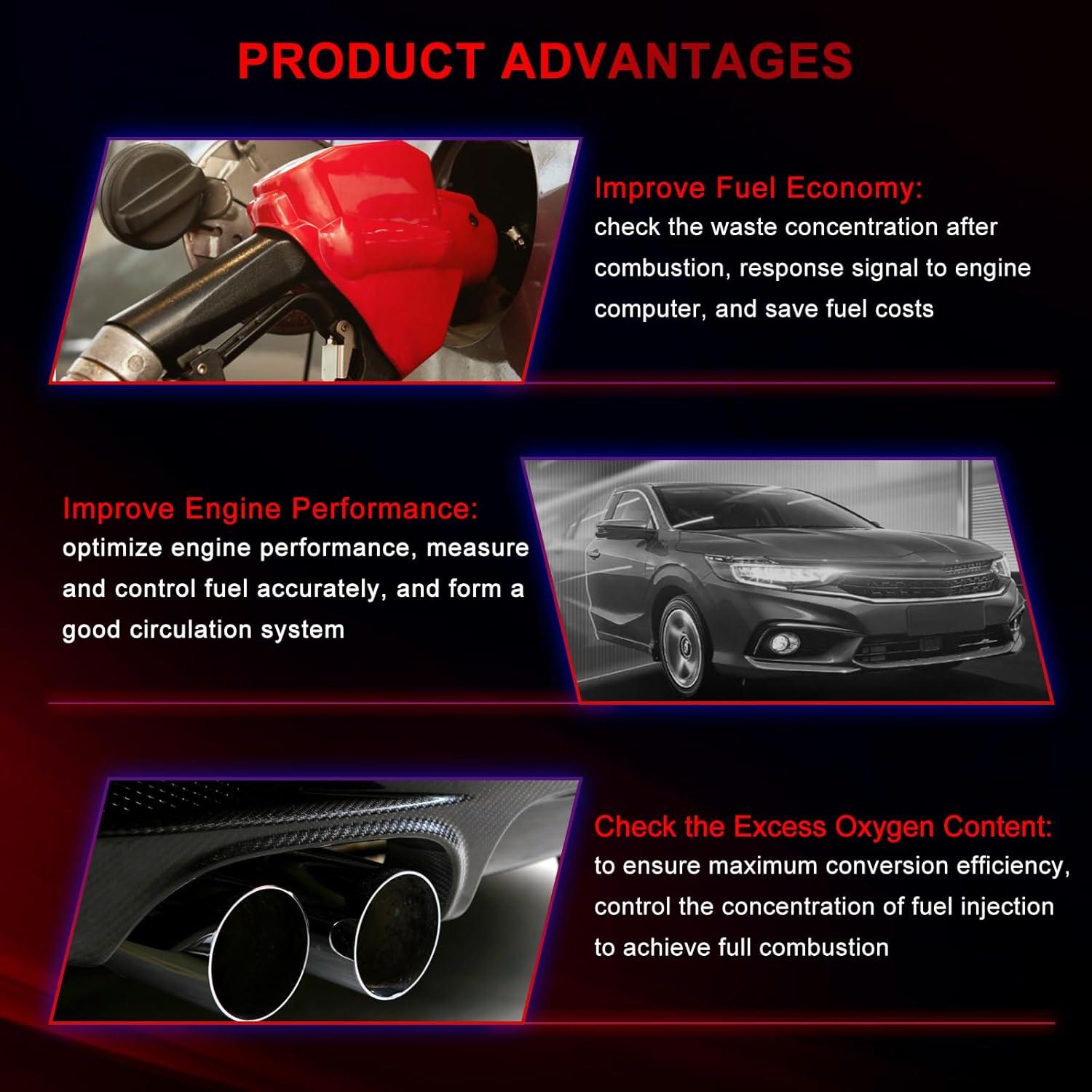 Paquete de 4 Sensores de Oxígeno FIREMOTOO 15717 Compatible