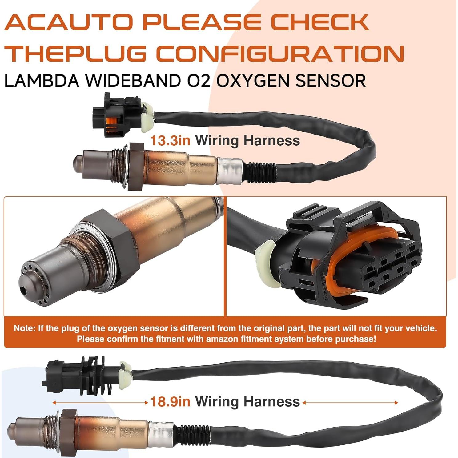 Sensor de Oxígeno O2 ACAUTO 234-4528 234-4529 para Chevy