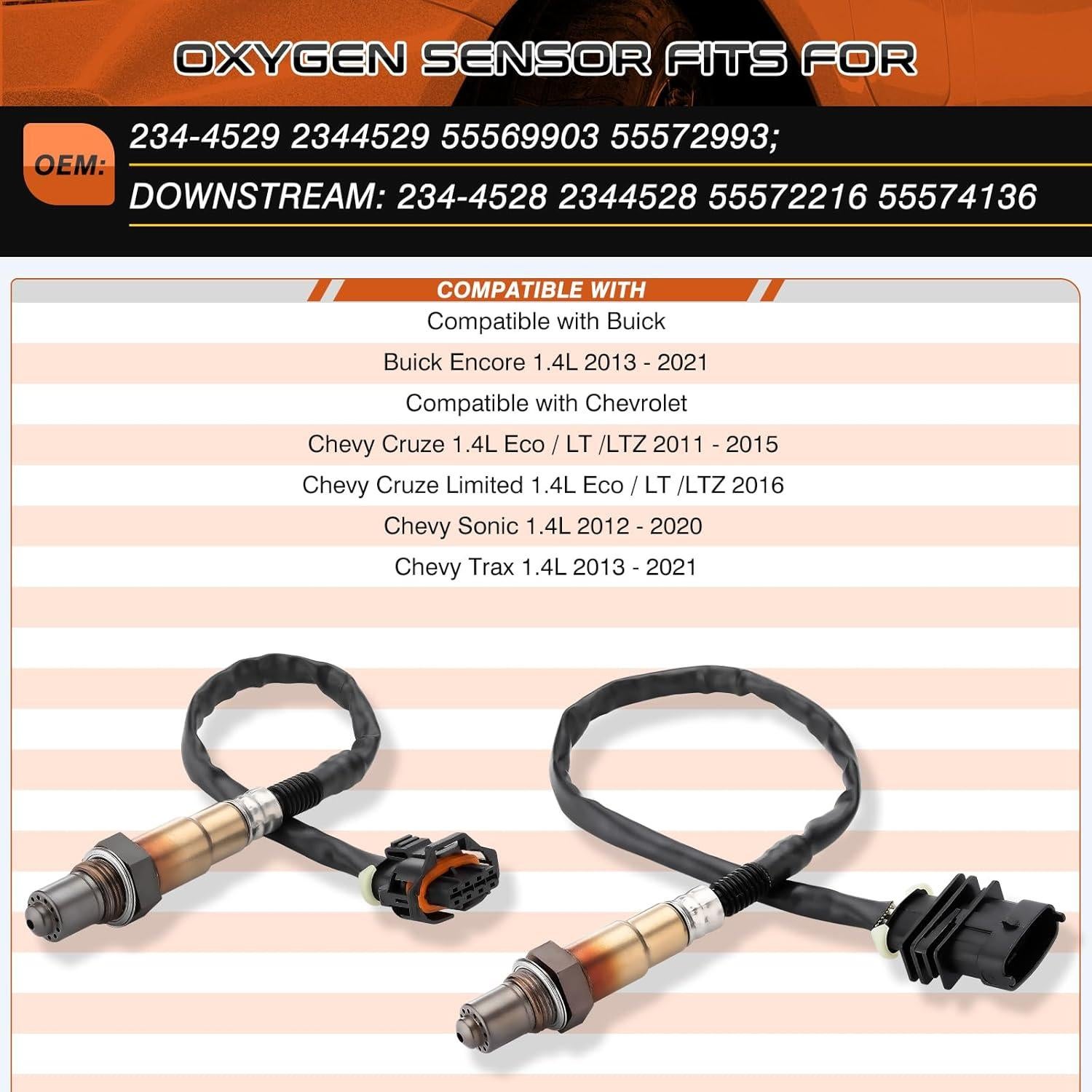 Sensor de Oxígeno O2 ACAUTO 234-4528 234-4529 para Chevy