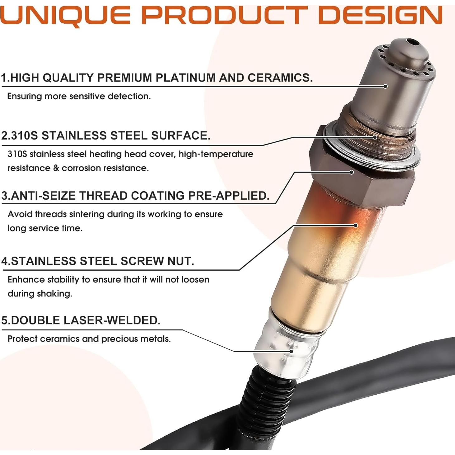 Sensor de Oxígeno O2 ACAUTO 234-4528 234-4529 para Chevy