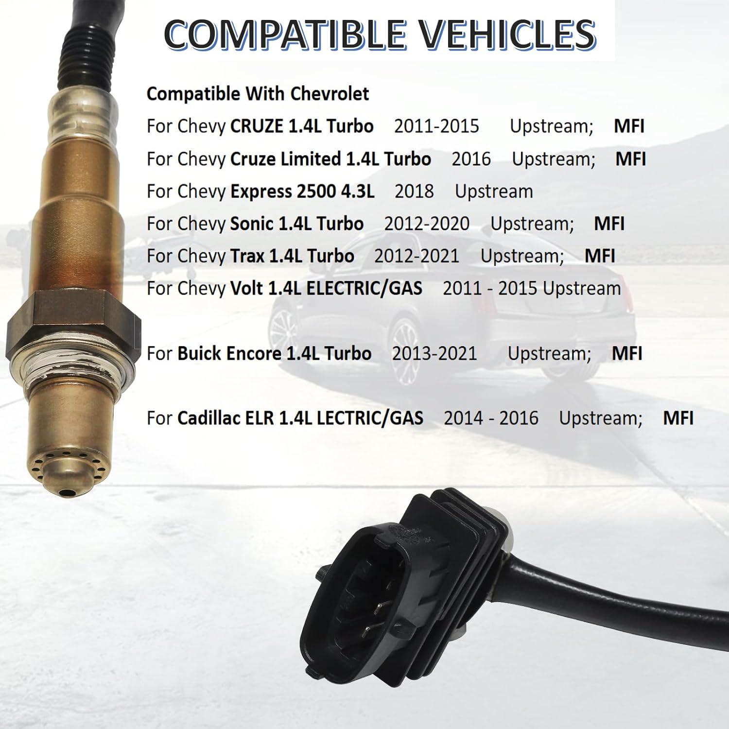 Sensor de Oxígeno O2 Upstream MANATEE 12499186 Compatible Chevy