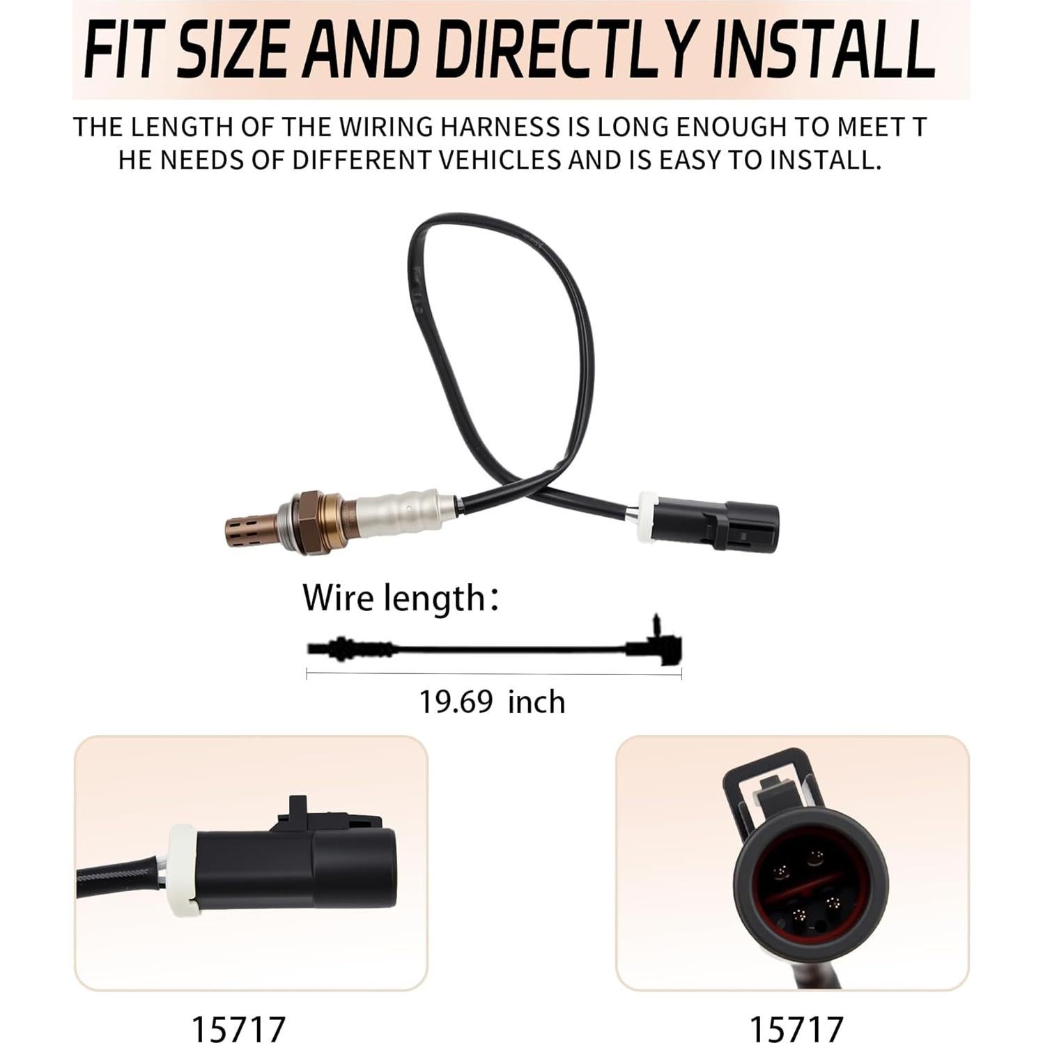 Sensor de Oxígeno Automost 15717 2 Pcs Compatible Ford y Lincoln