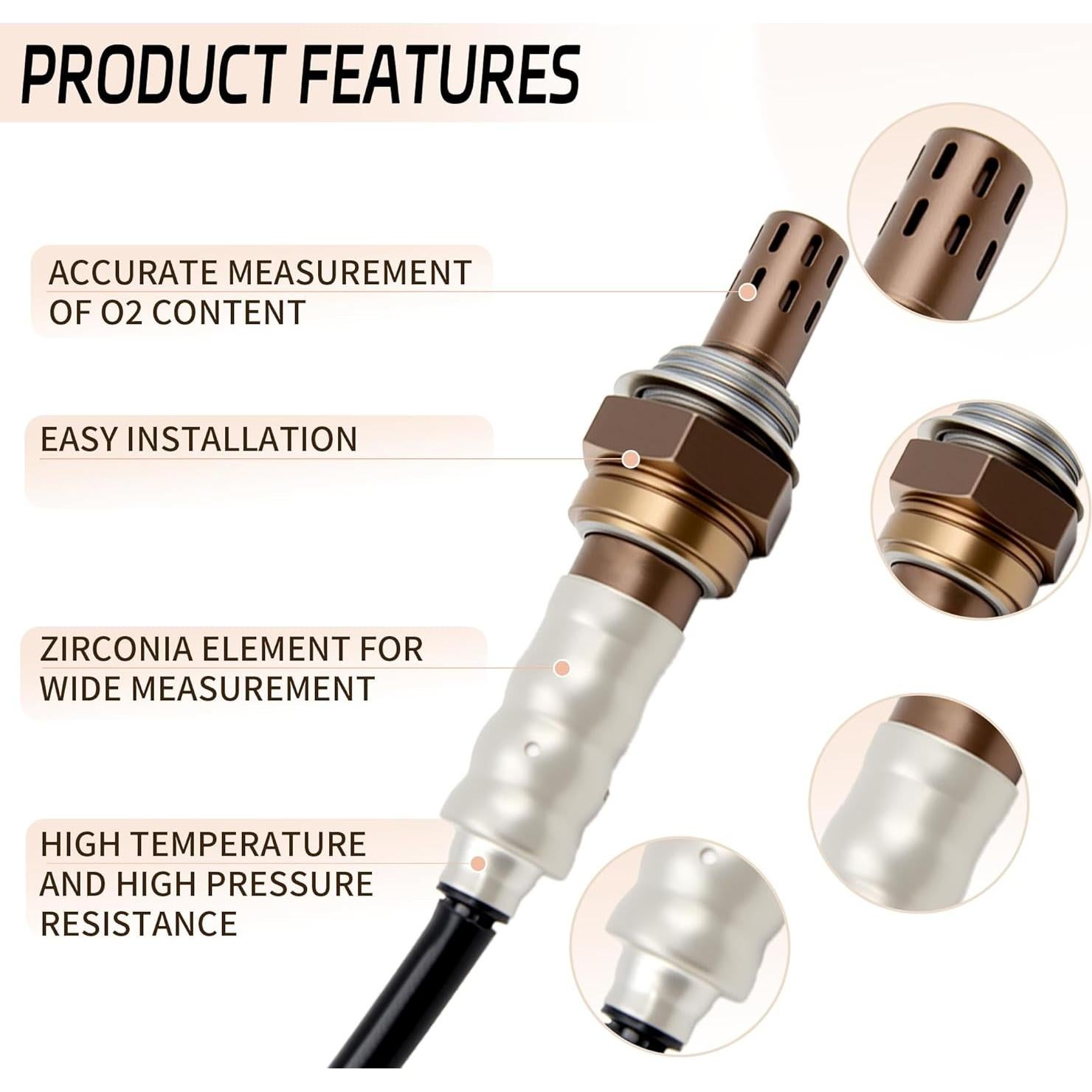 Sensor de Oxígeno Automost 15717 2 Pcs Compatible Ford y Lincoln