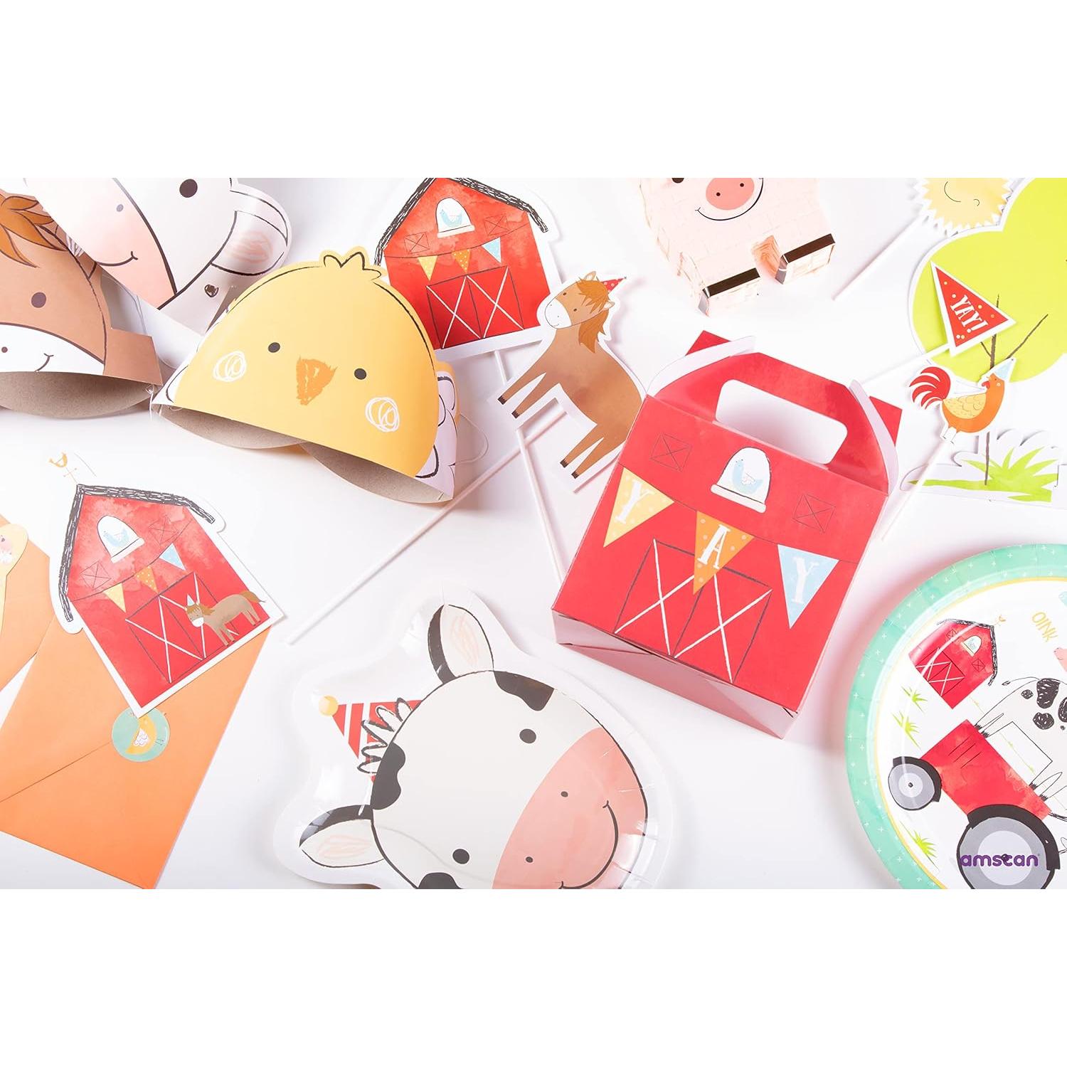 Vasos de Cumpleaños de Granja Amscan - Paquete de 16 - 9 oz