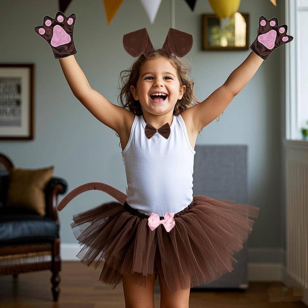 Disfraz Infantil Perro Salchicha Kirei Sui Tutu Diadema 3-8 Años