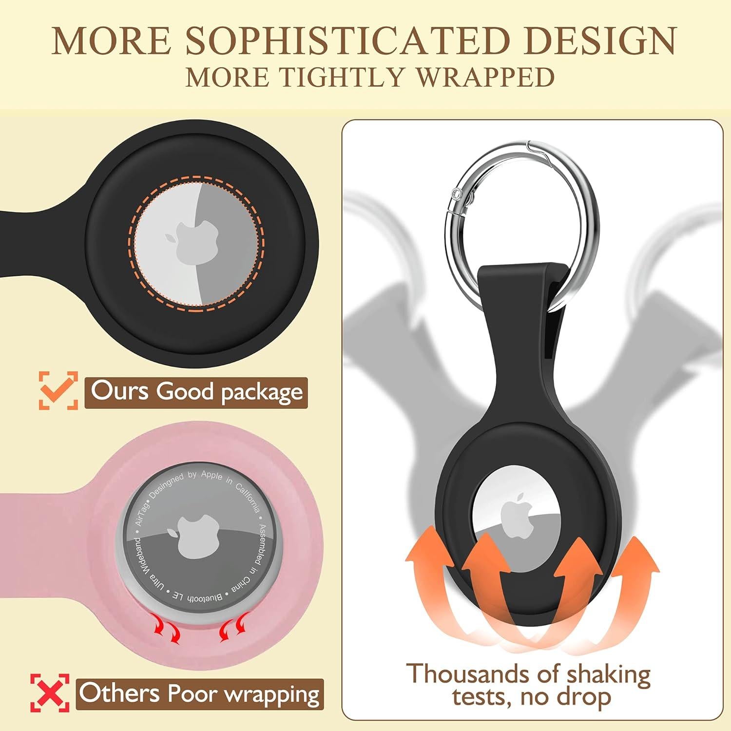 Paquete de 4 Fundas de Silicona para AirTag Wanchel