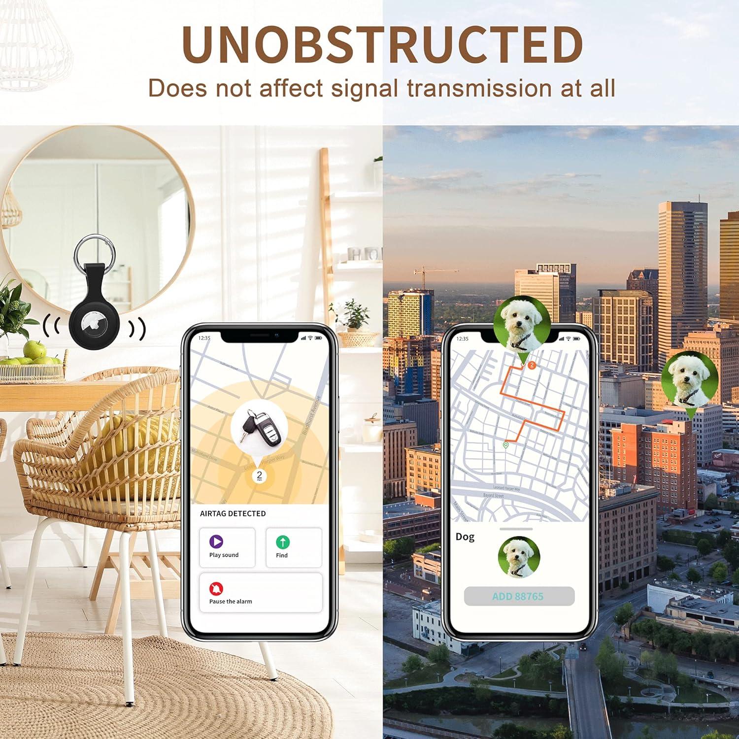 Paquete de 4 Fundas de Silicona para AirTag Wanchel