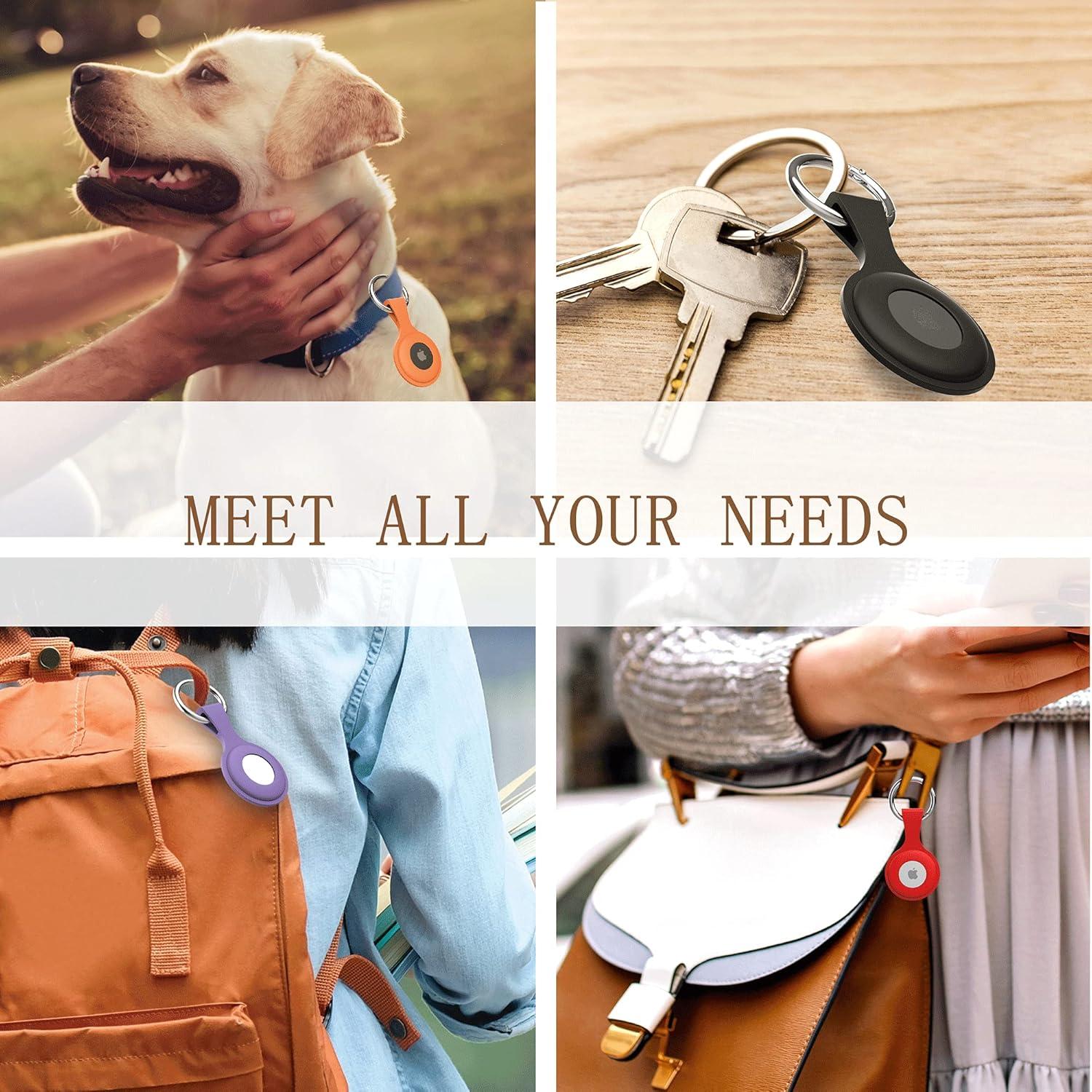 Paquete de 4 Fundas de Silicona para AirTag Wanchel