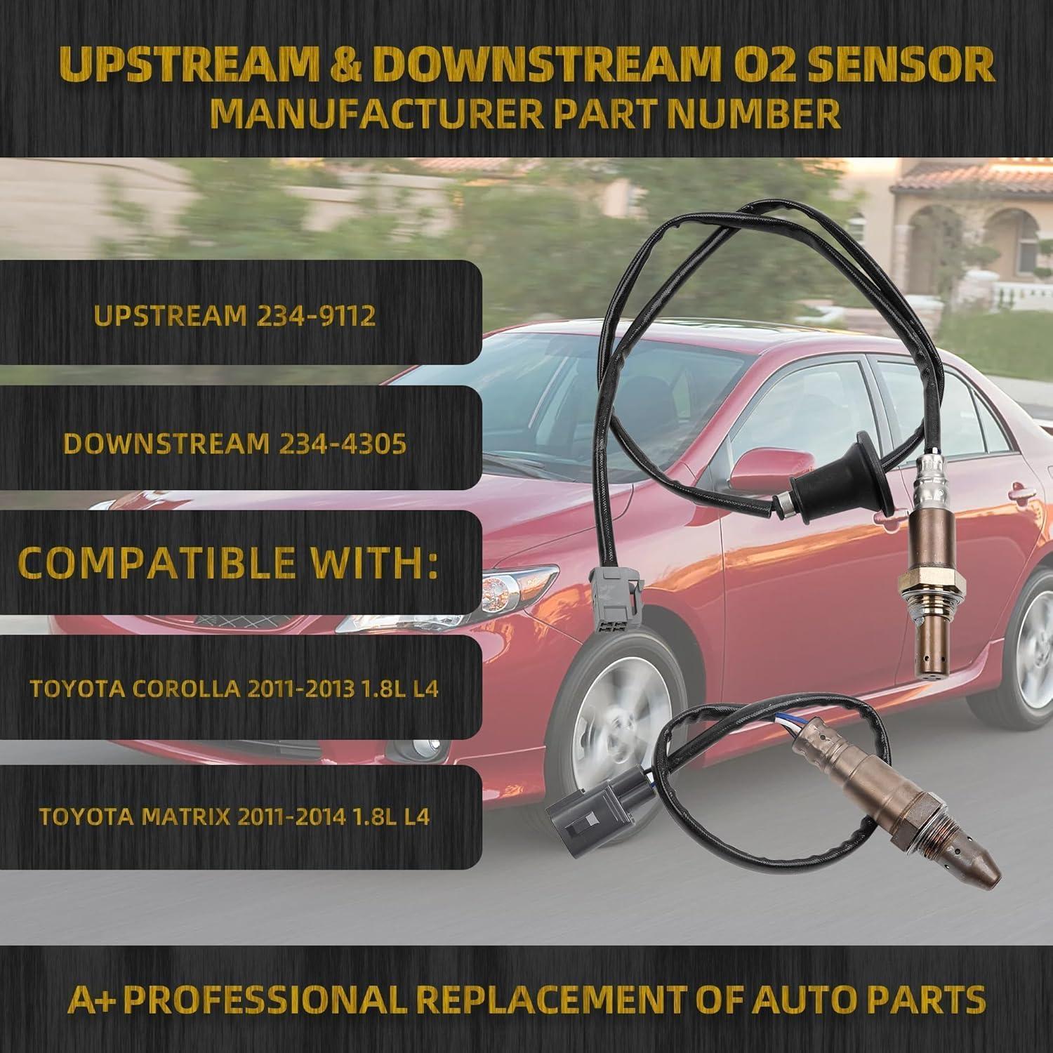 Sensor de Oxígeno Dasbecan O2 2PCS para Toyota Corolla 1.8L