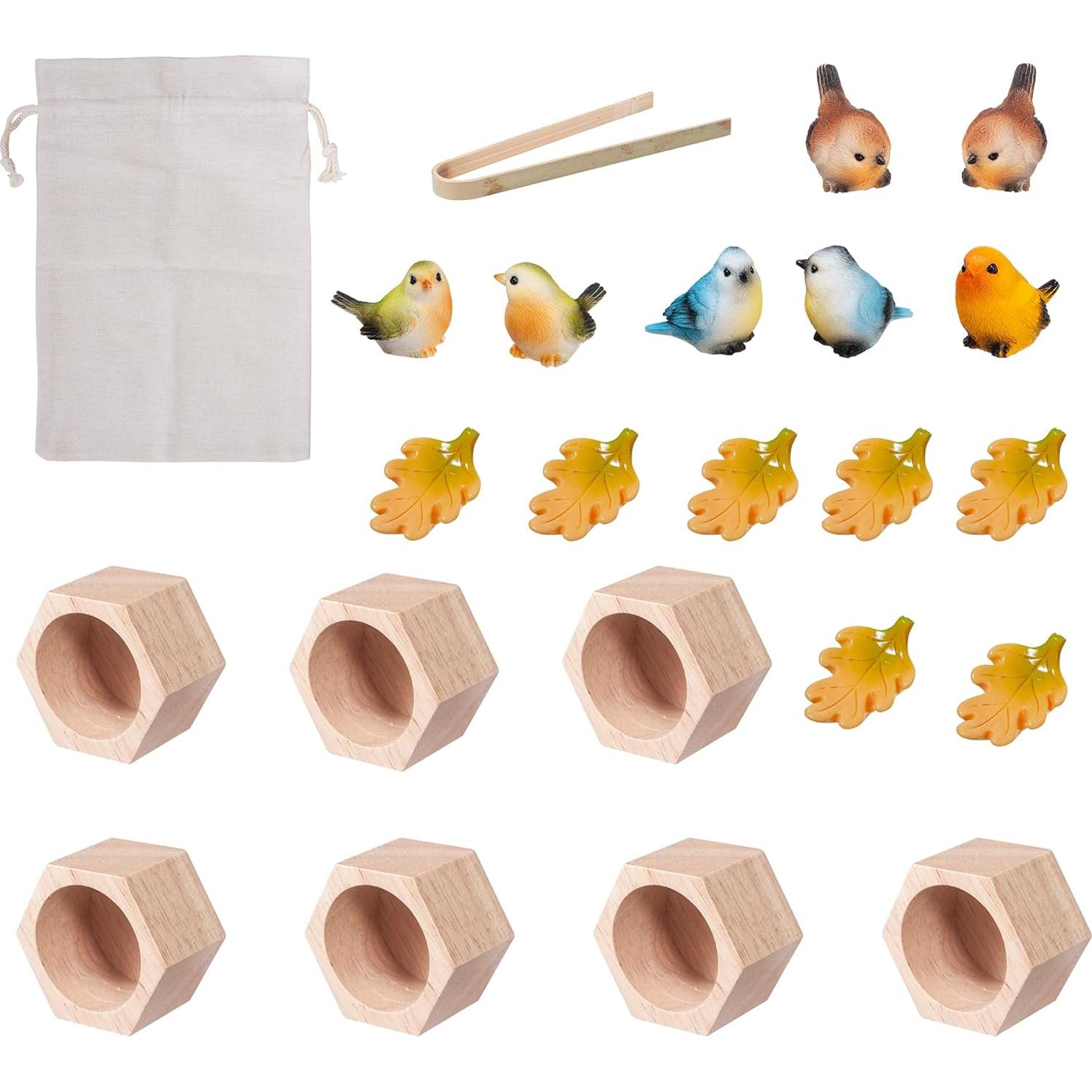 Juguete de Clasificación de Pájaro Montessori Madera 17x15cm